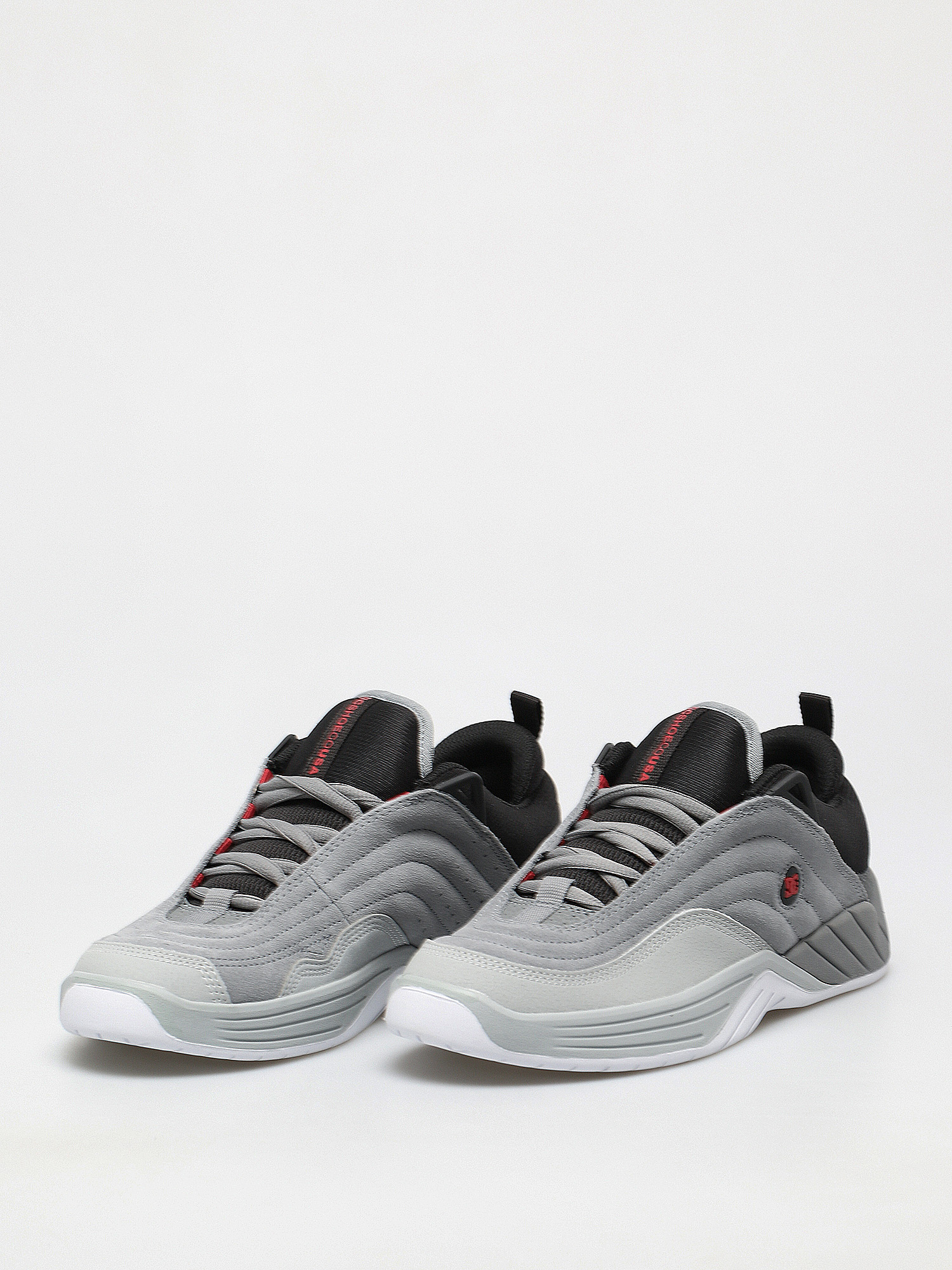 DC Williams Slim Shoes (grey/black/red)