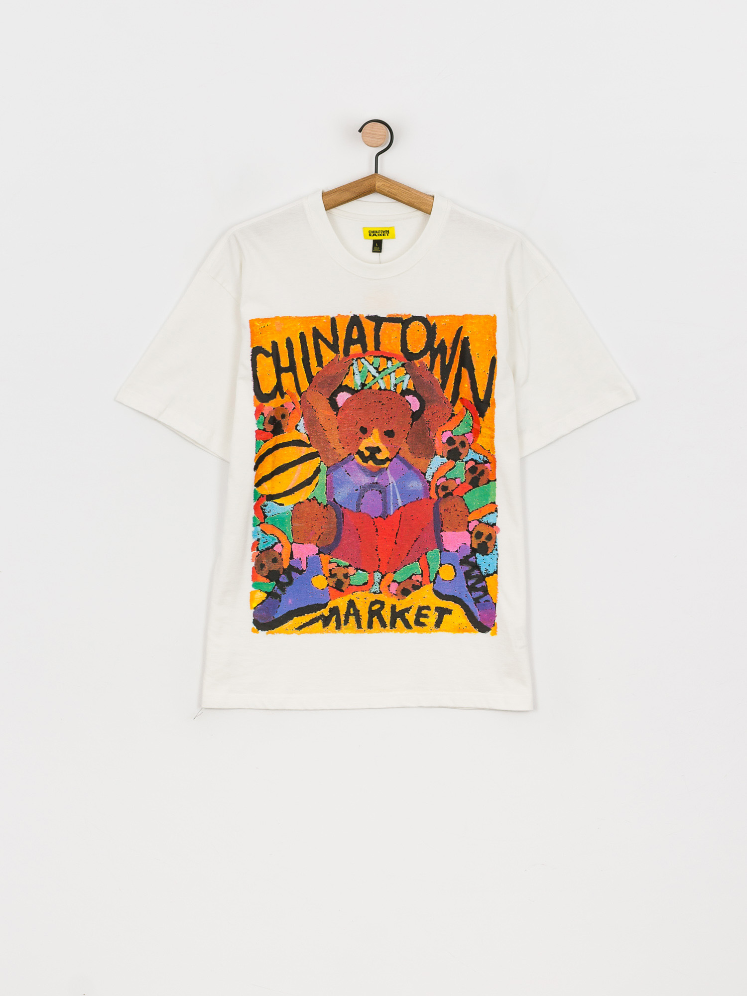 Chinatown Market Dunking Bear Watercolor T-Shirt (cream)