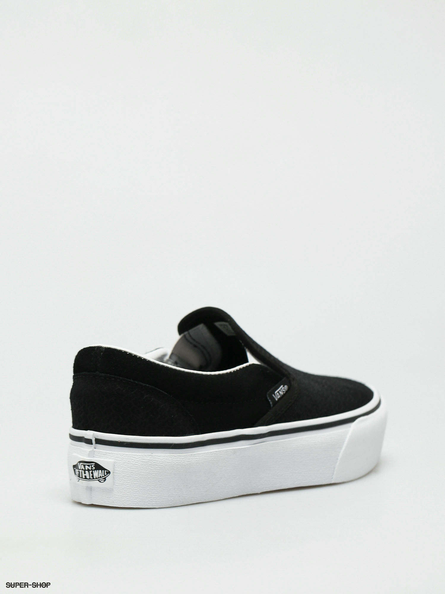 black suede vans slip ons