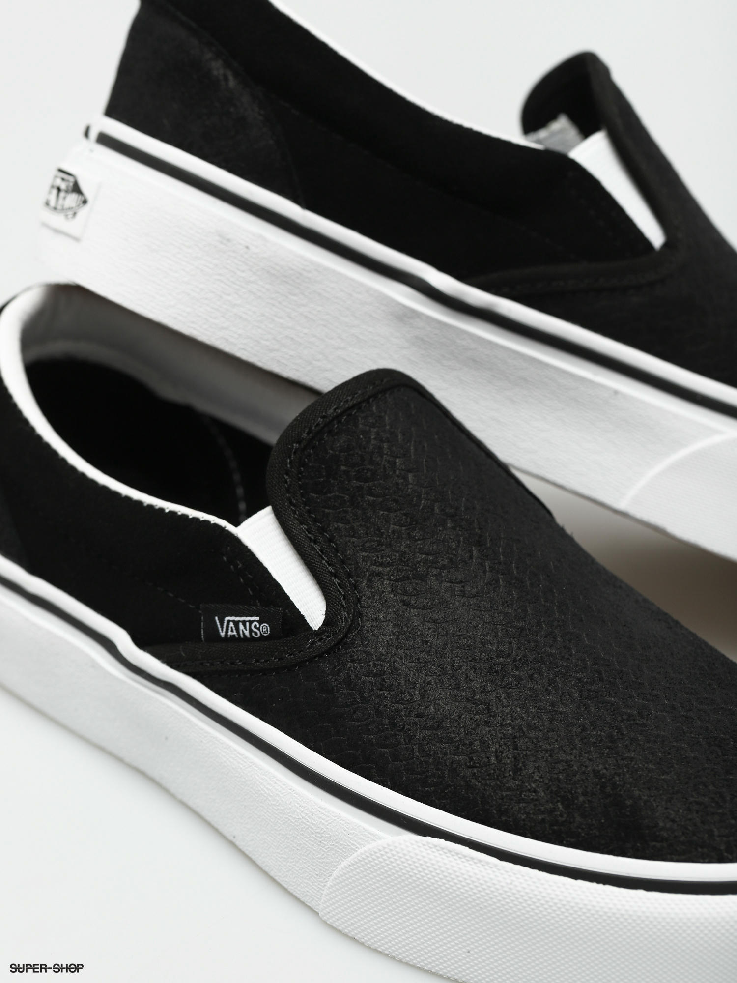 vans slip on suiting black