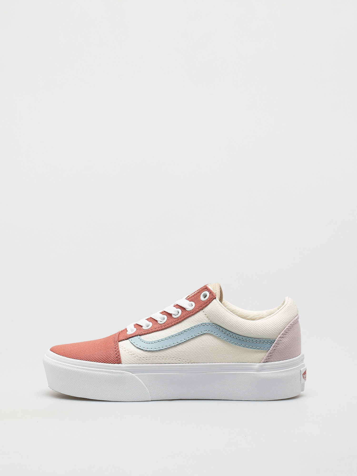 Vans Old Skool Platform Shoes (twill/pastel block/trwht)