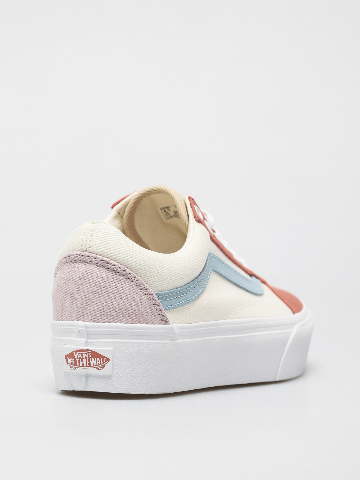 Vans Old Skool Platform Shoes (twill/pastel block/trwht)