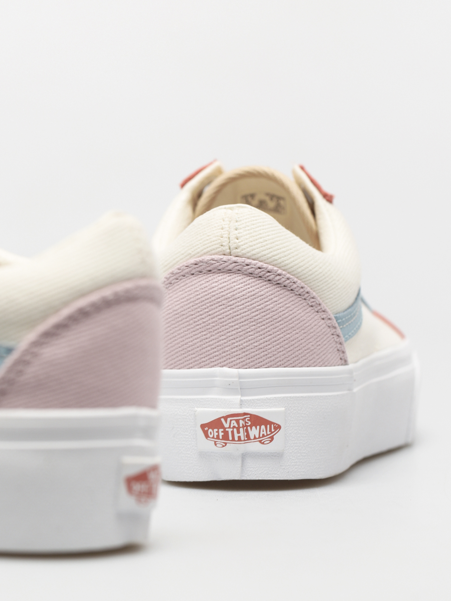 Vans Old Skool Platform Shoes (twill/pastel block/trwht)