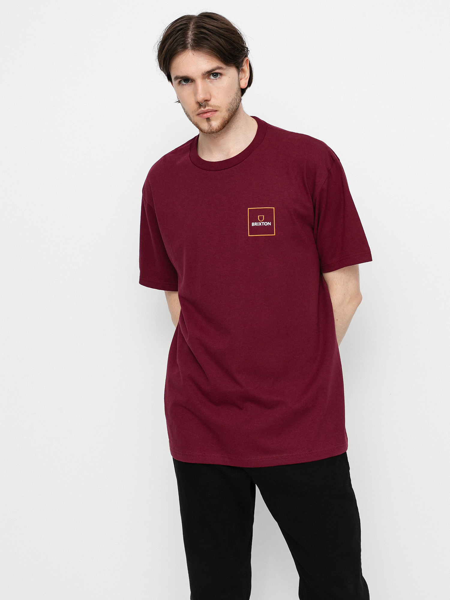 Brixton Alpha Block T-shirt (burgundy)