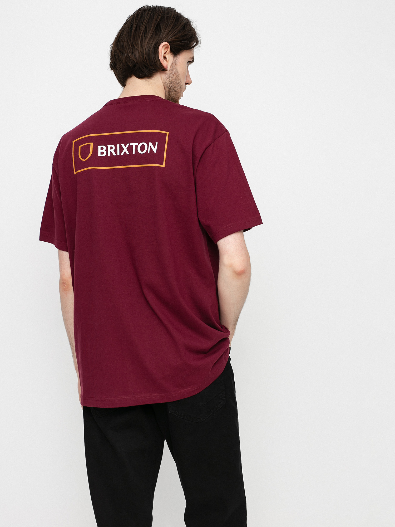 Brixton Alpha Block T-shirt (burgundy)