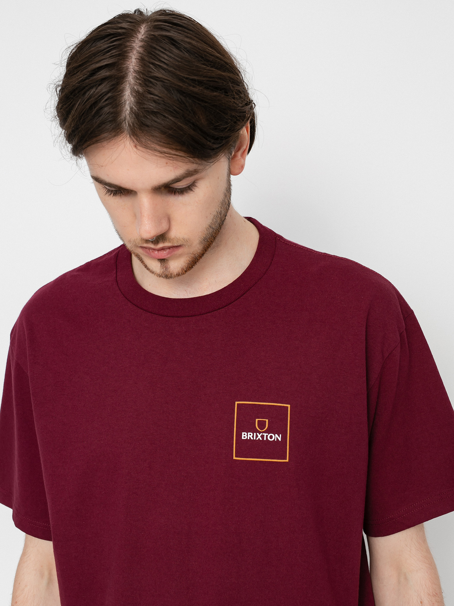 Brixton Alpha Block T-shirt (burgundy)