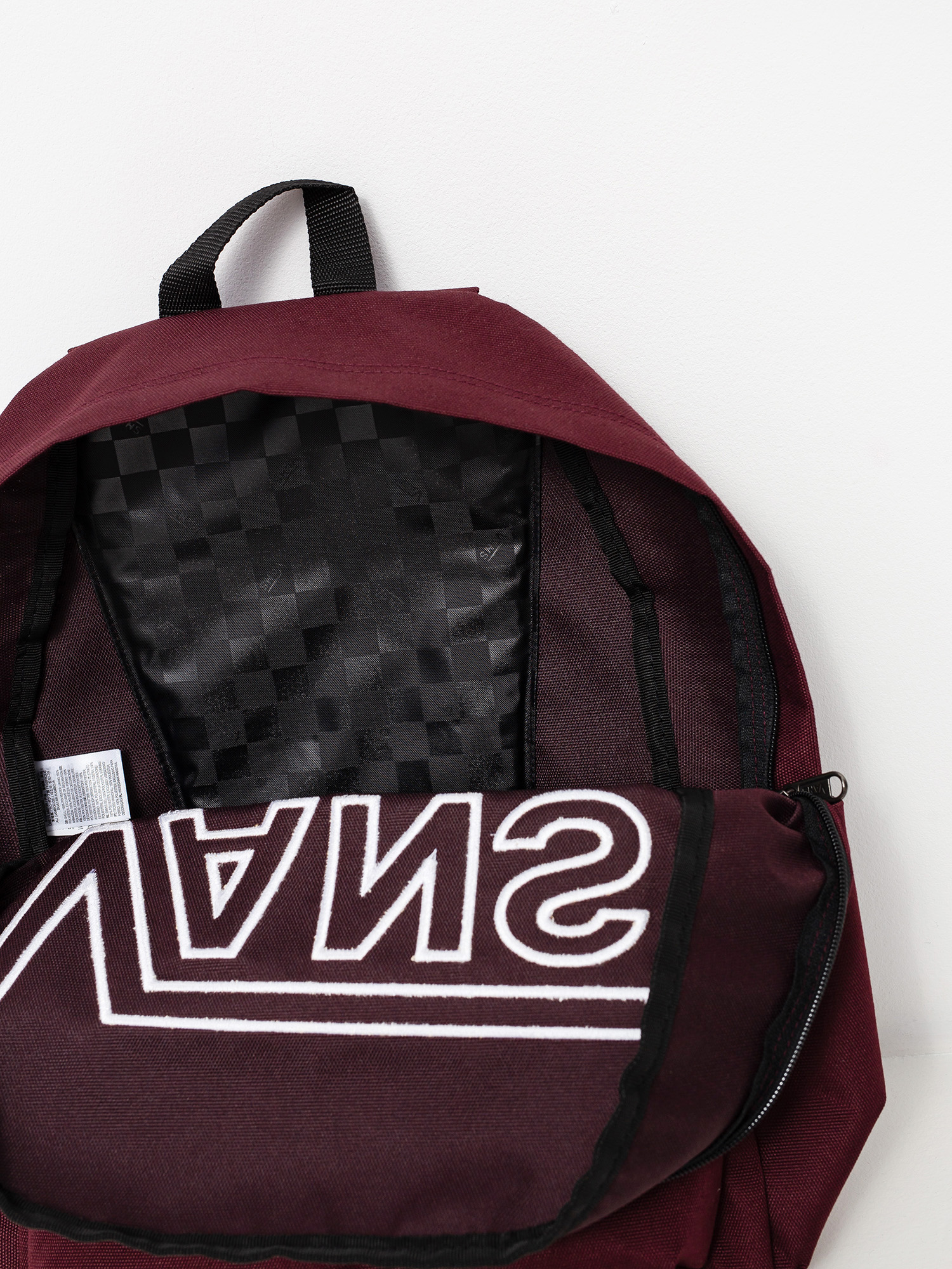 vans burgundy backpack
