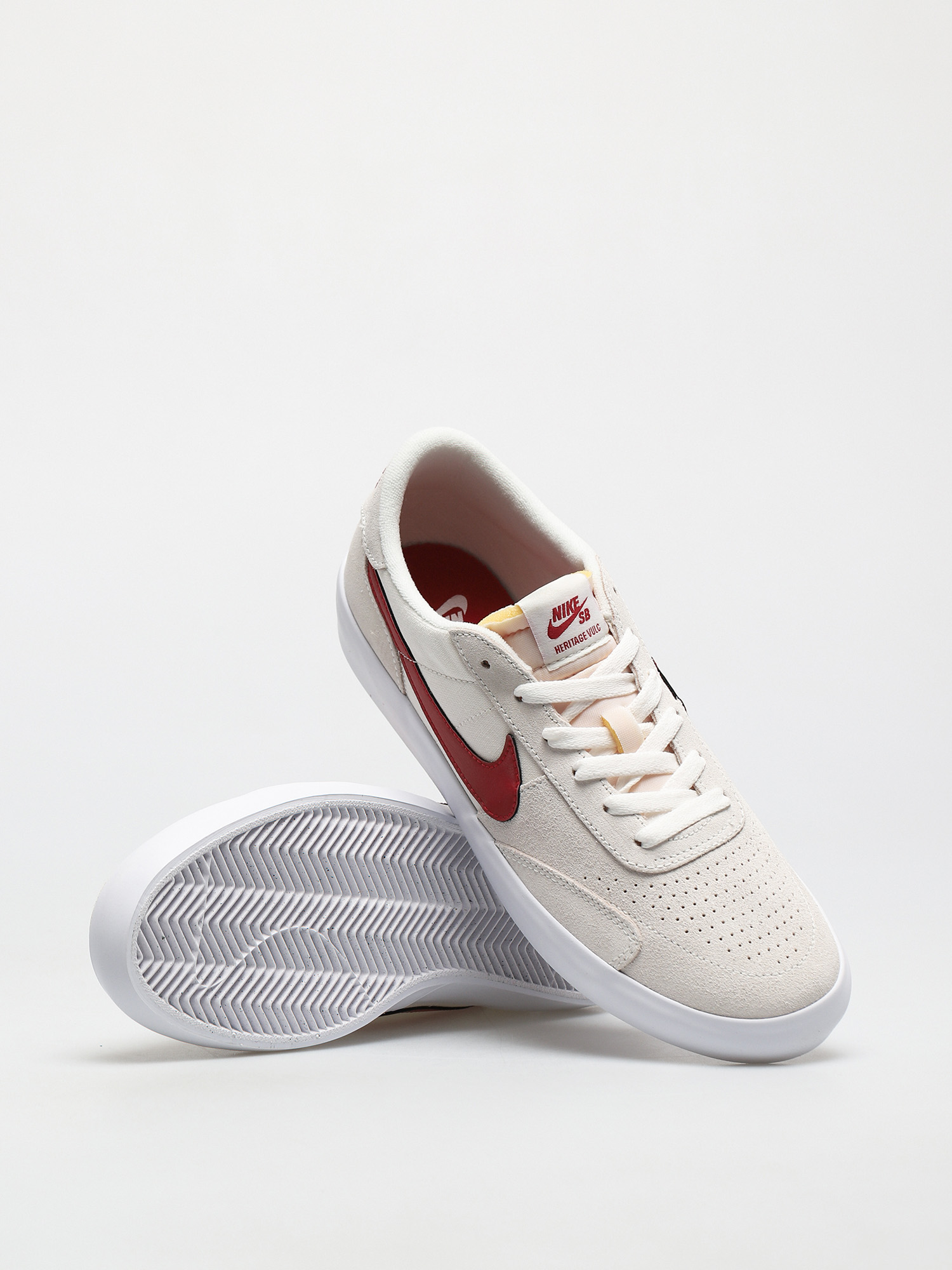 Nike SB Heritage Vulc Shoes (summit white/gym red summit white white)