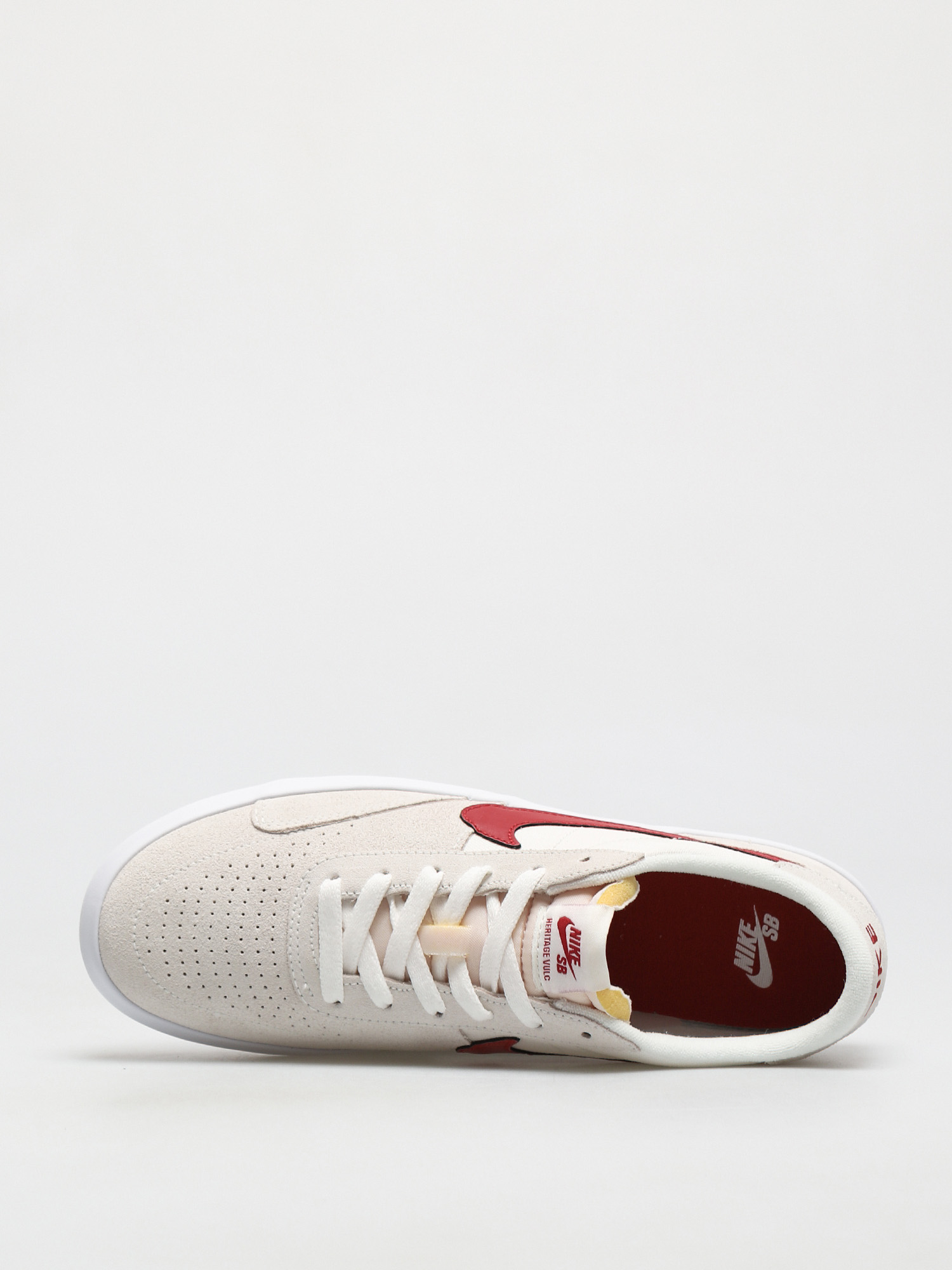 Nike SB Heritage Vulc Shoes (summit white/gym red summit white white)