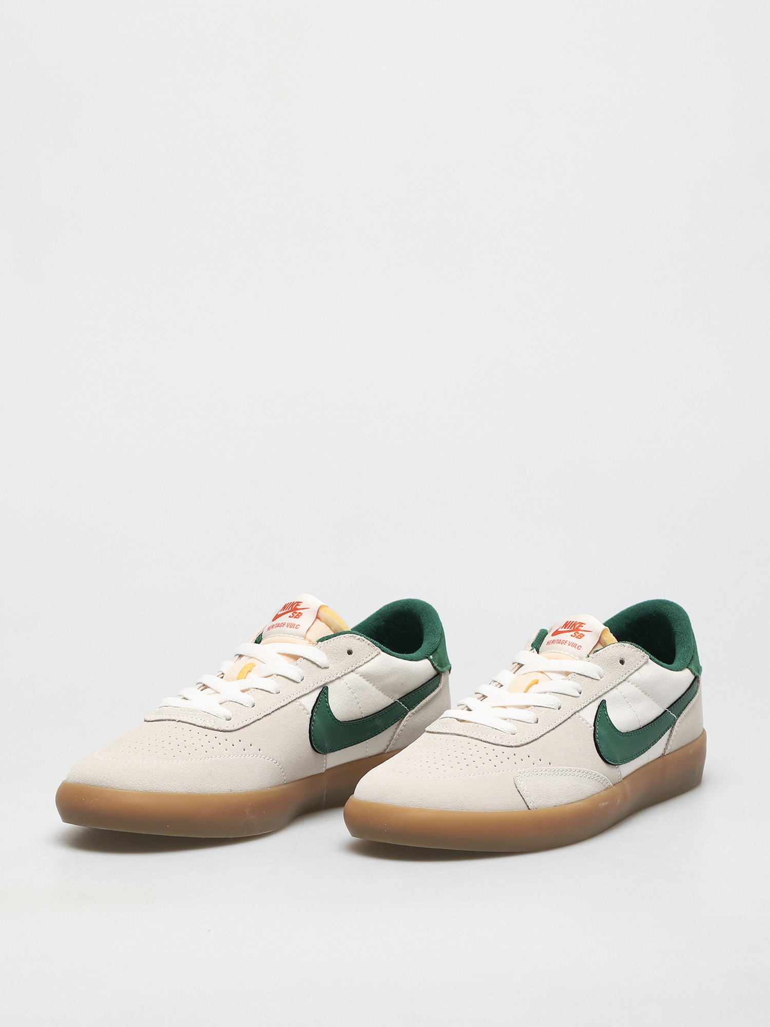Nike SB Heritage Vulc Schuhe (sail/gorge green sail safety orange)