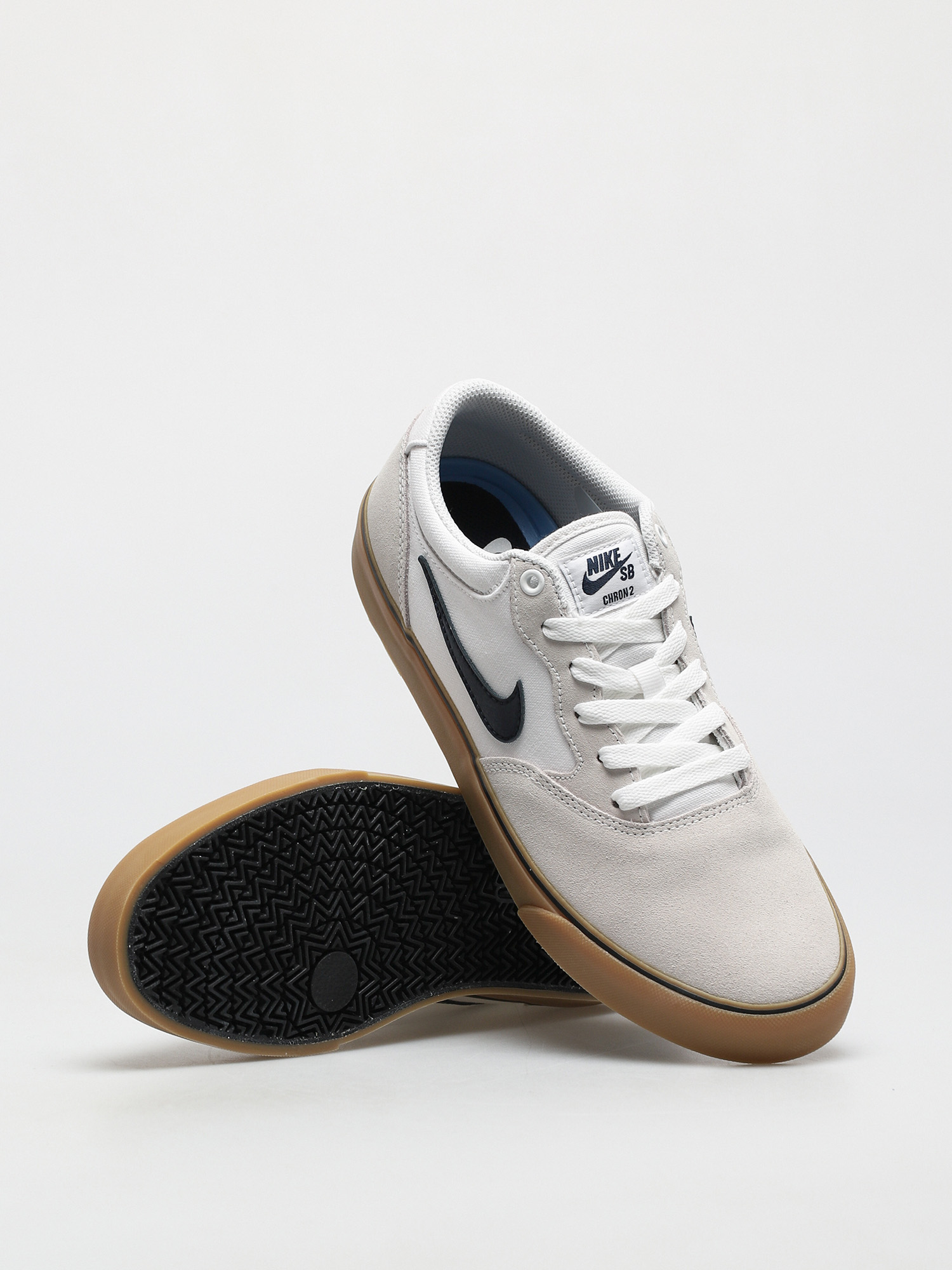 Nike SB Chron 2 Schuhe (white/obsidian white gum light brown)