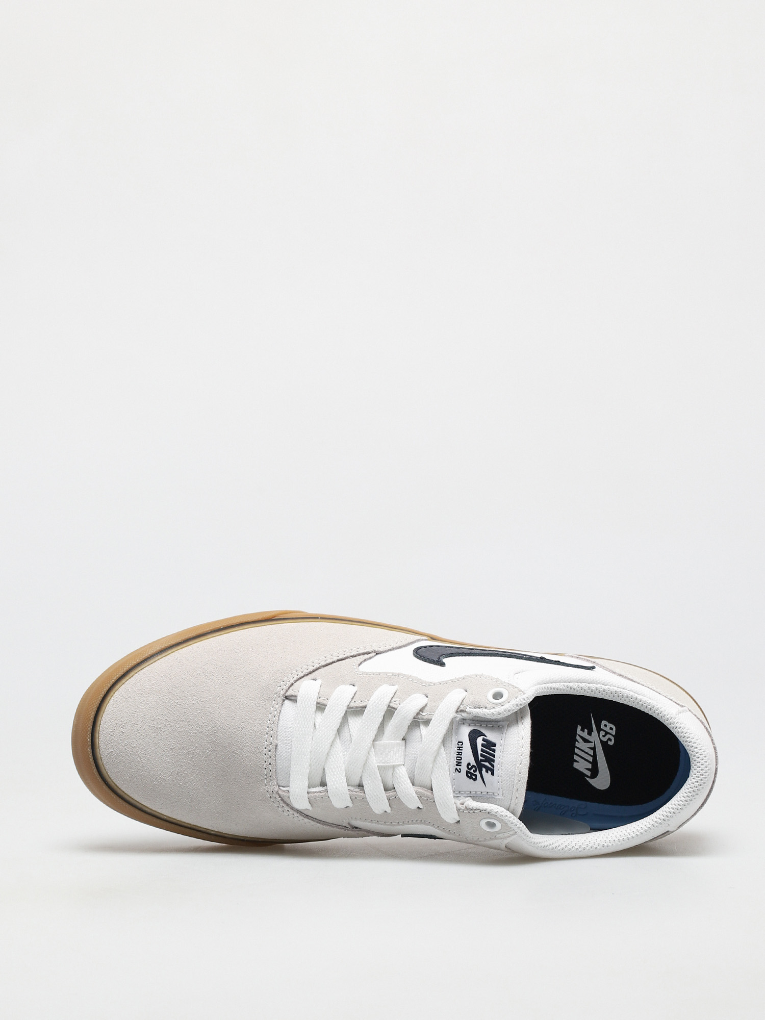 Nike SB Chron 2 Shoes (white/obsidian white gum light brown)