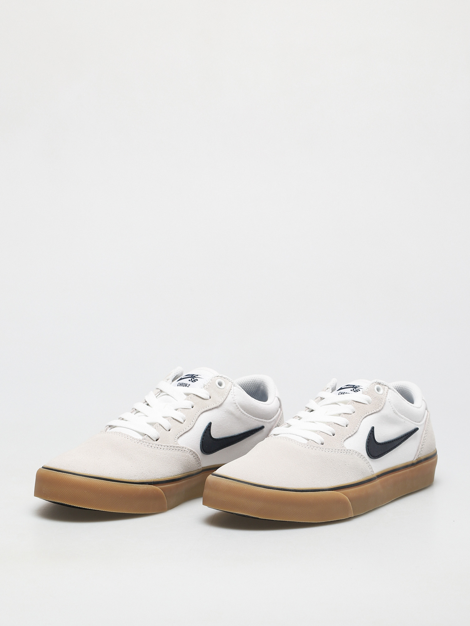 Nike SB Chron 2 Shoes (white/obsidian white gum light brown)