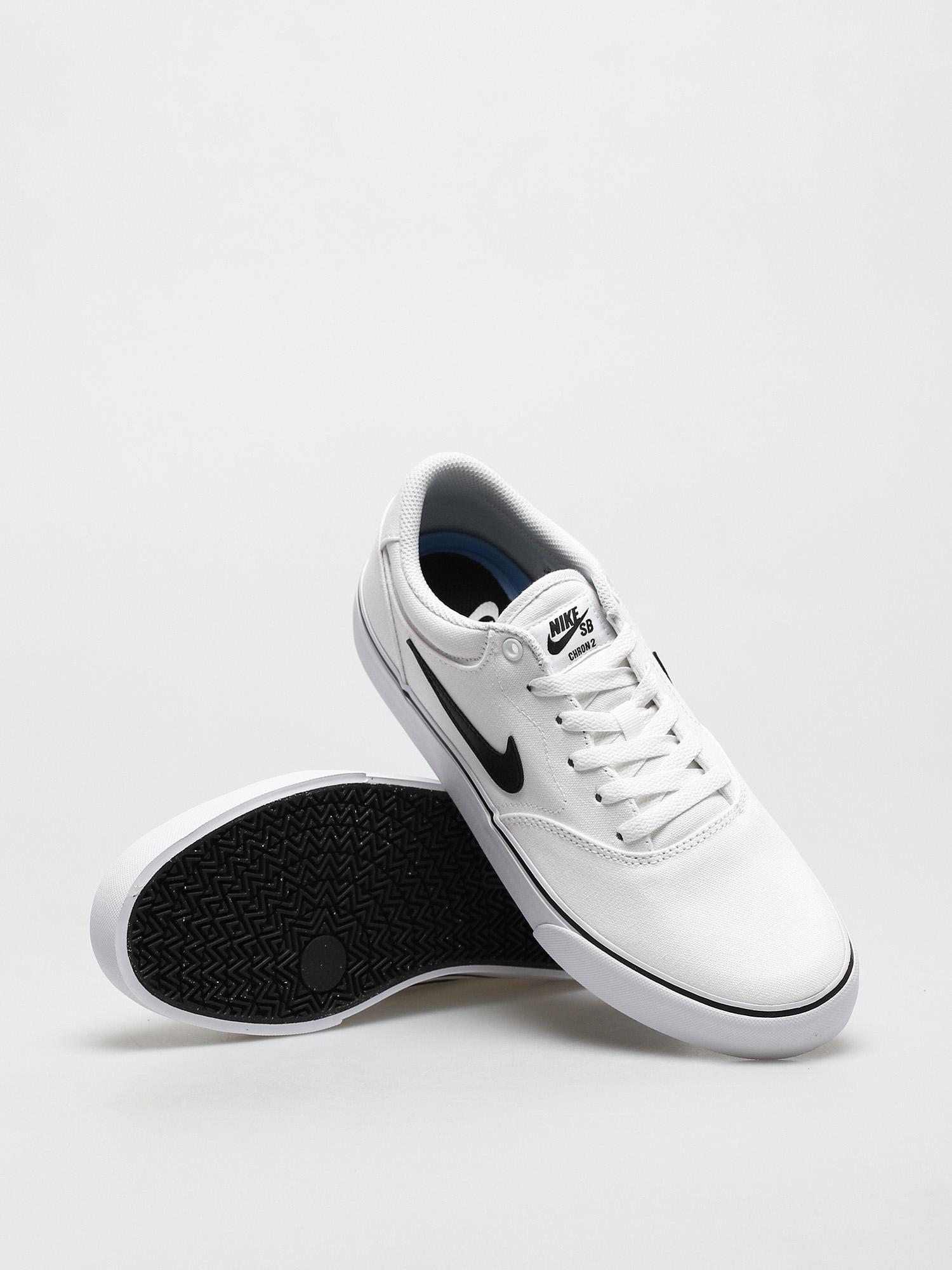 Nike SB Chron 2 Canvas Shoes (white/black white)