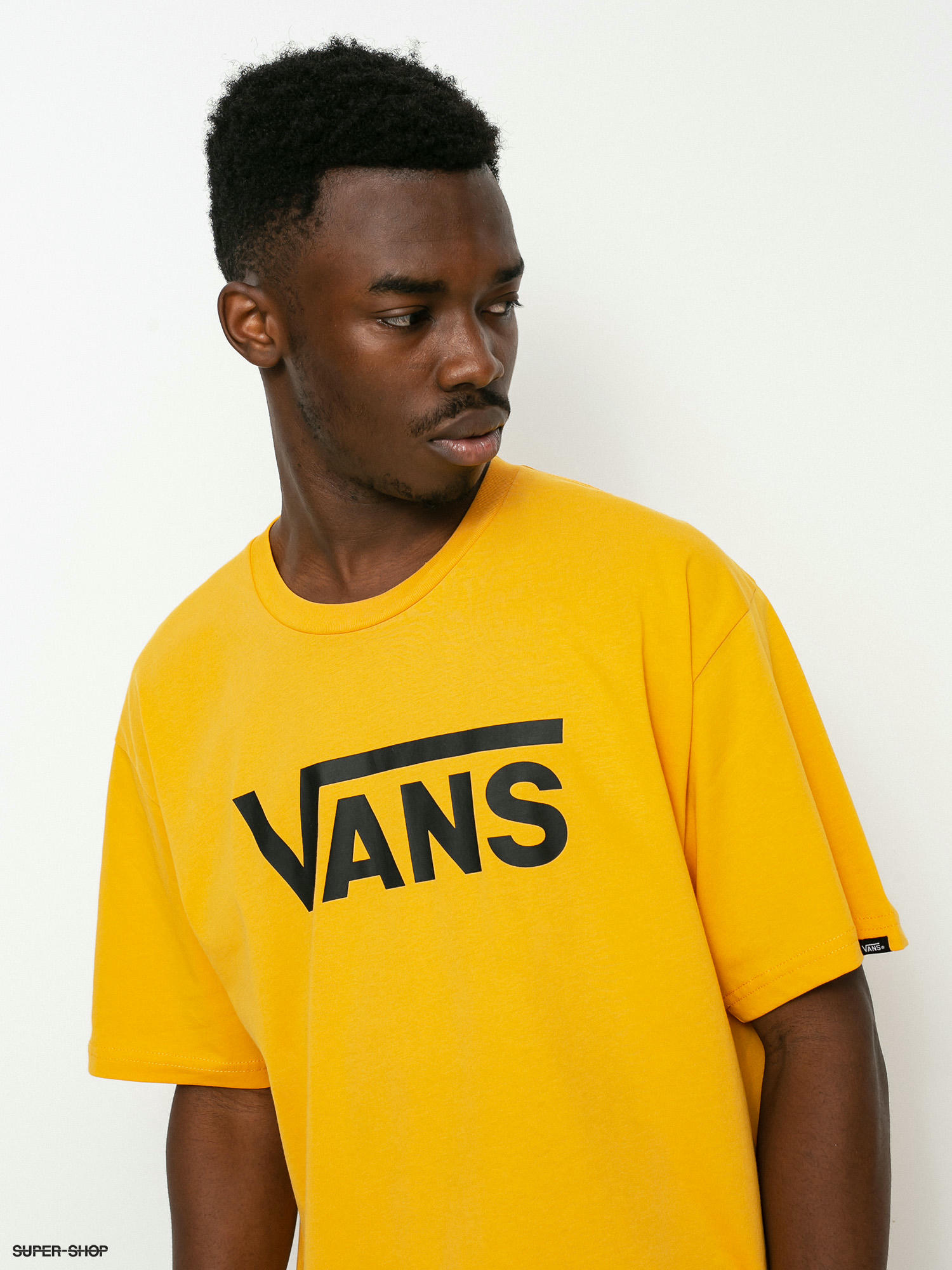 yellow and black vans shirt