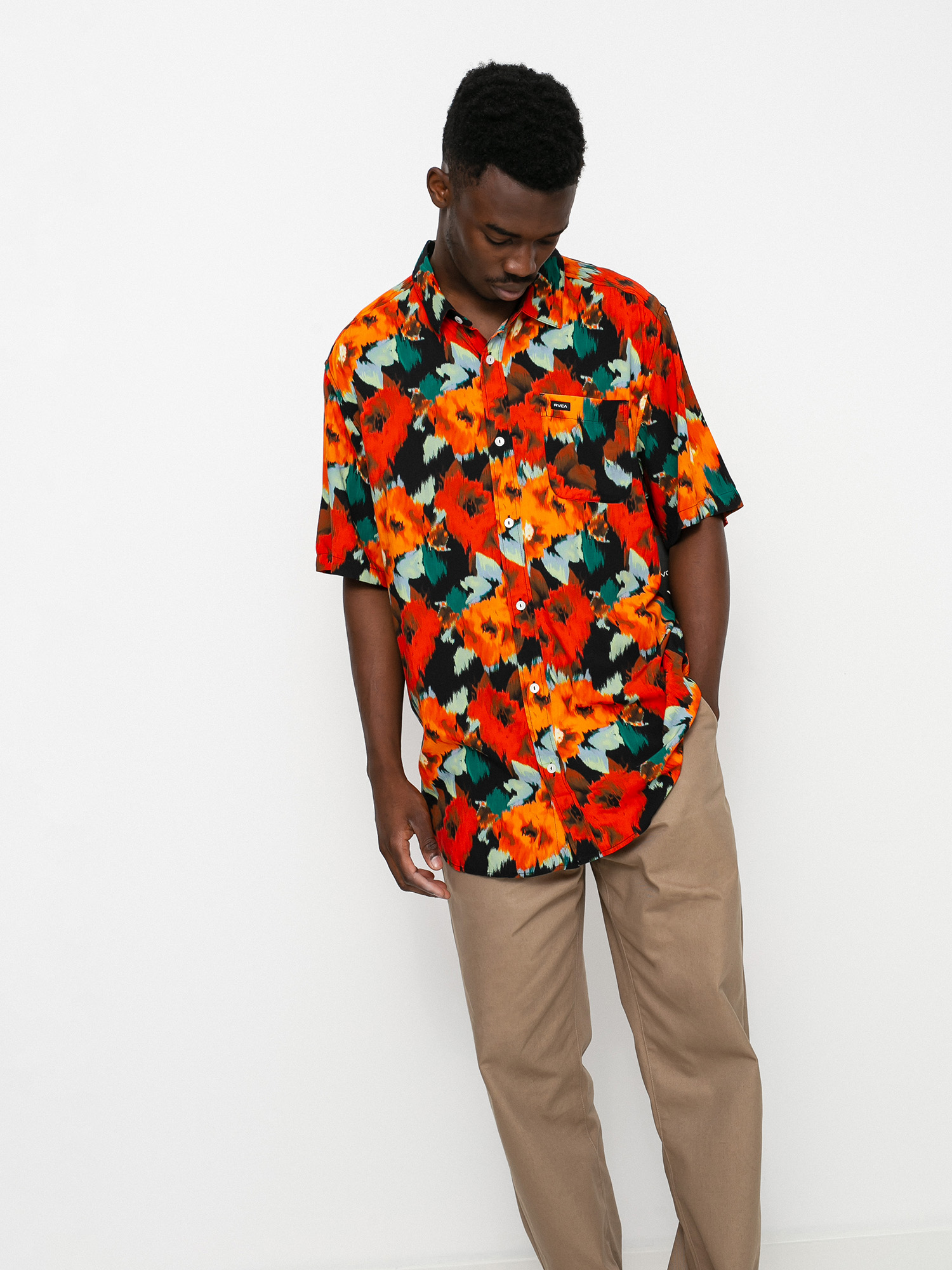 RVCA Wonder Floral Shirt (black)