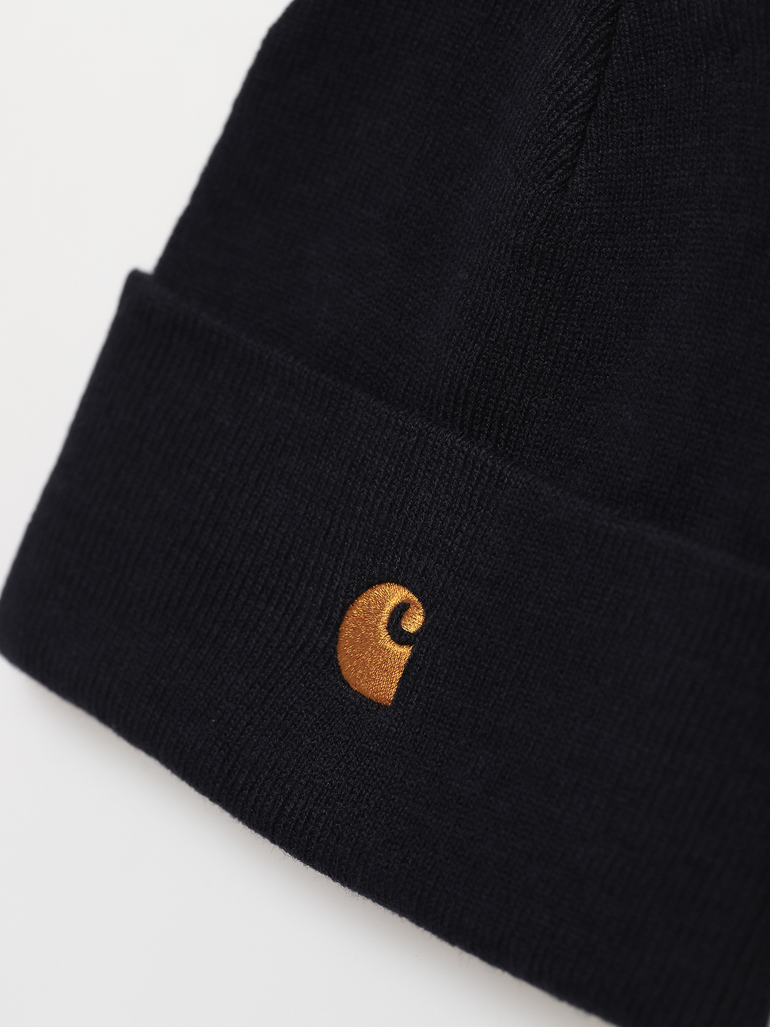 Carhartt WIP Chase Beanie (dark navy/gold)