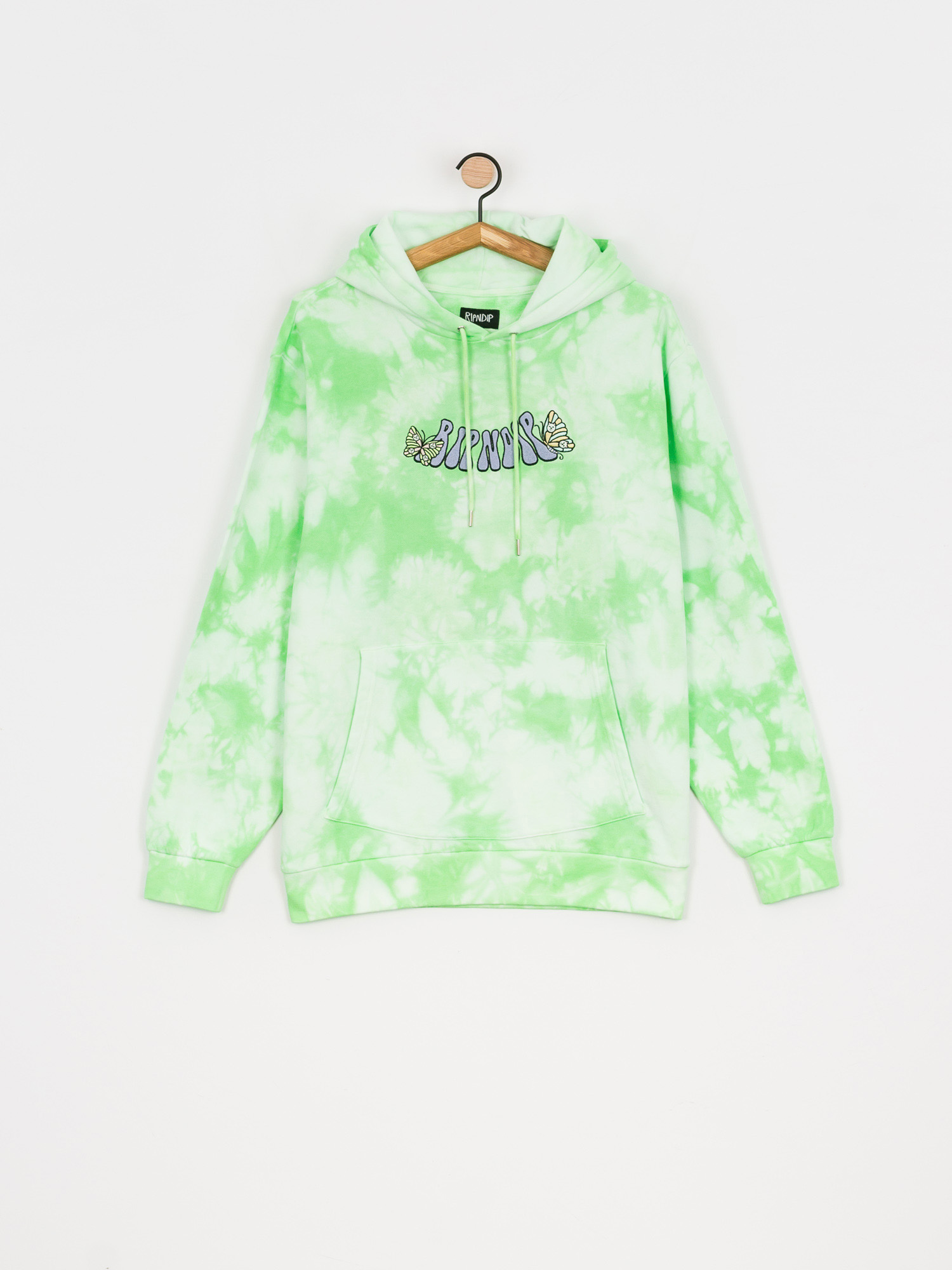 RipNDip Think Factory Embroidered HD Hoodie - green (mint cloud wash)
