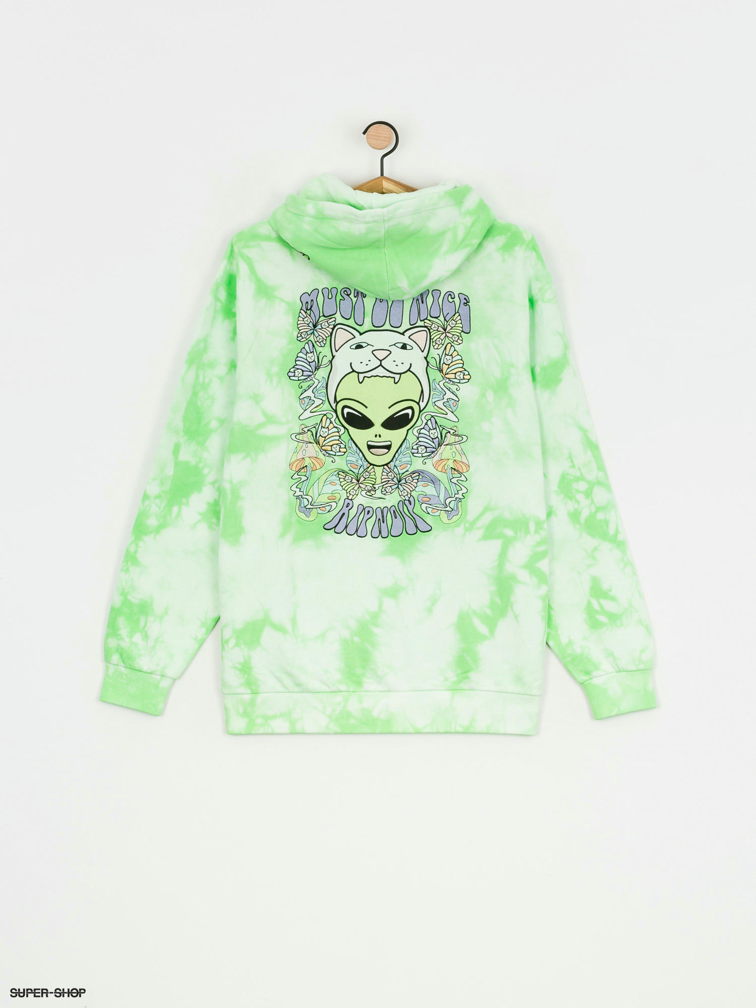 RIPNDIP Cloud 69 Green Tie Dye Long Sleeve T-Shirt