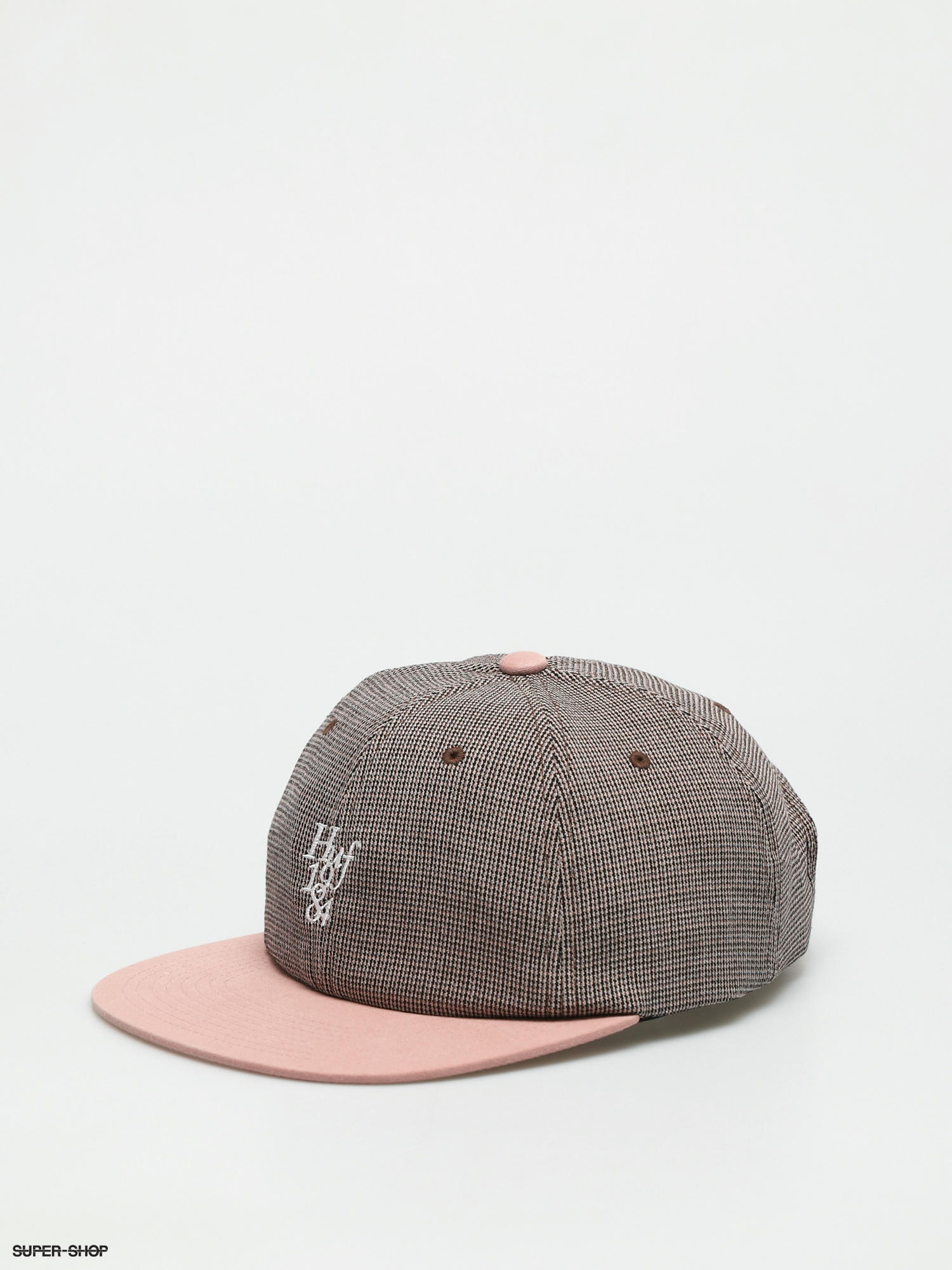 HUF Micro Houndstooth 6 Panel Cap (dusty rose)