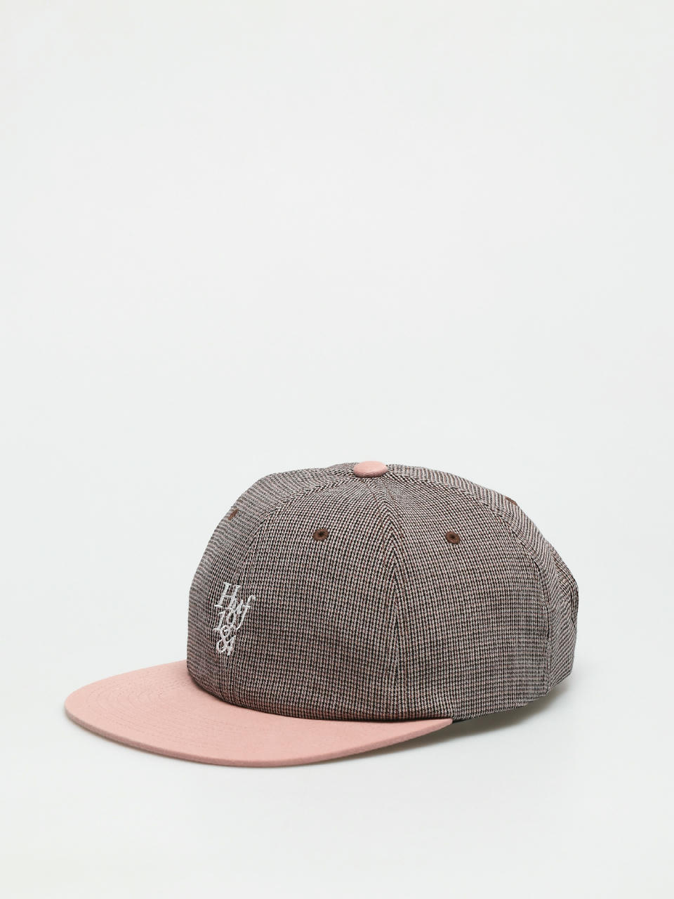 HUF Micro Houndstooth 6 Panel Cap (dusty rose)