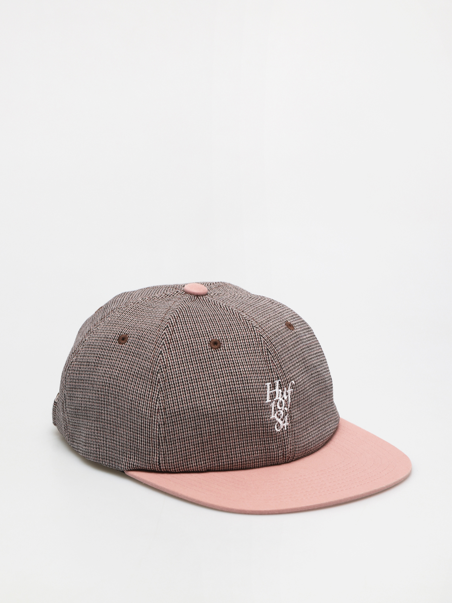 HUF Micro Houndstooth 6 Panel Cap (dusty rose)