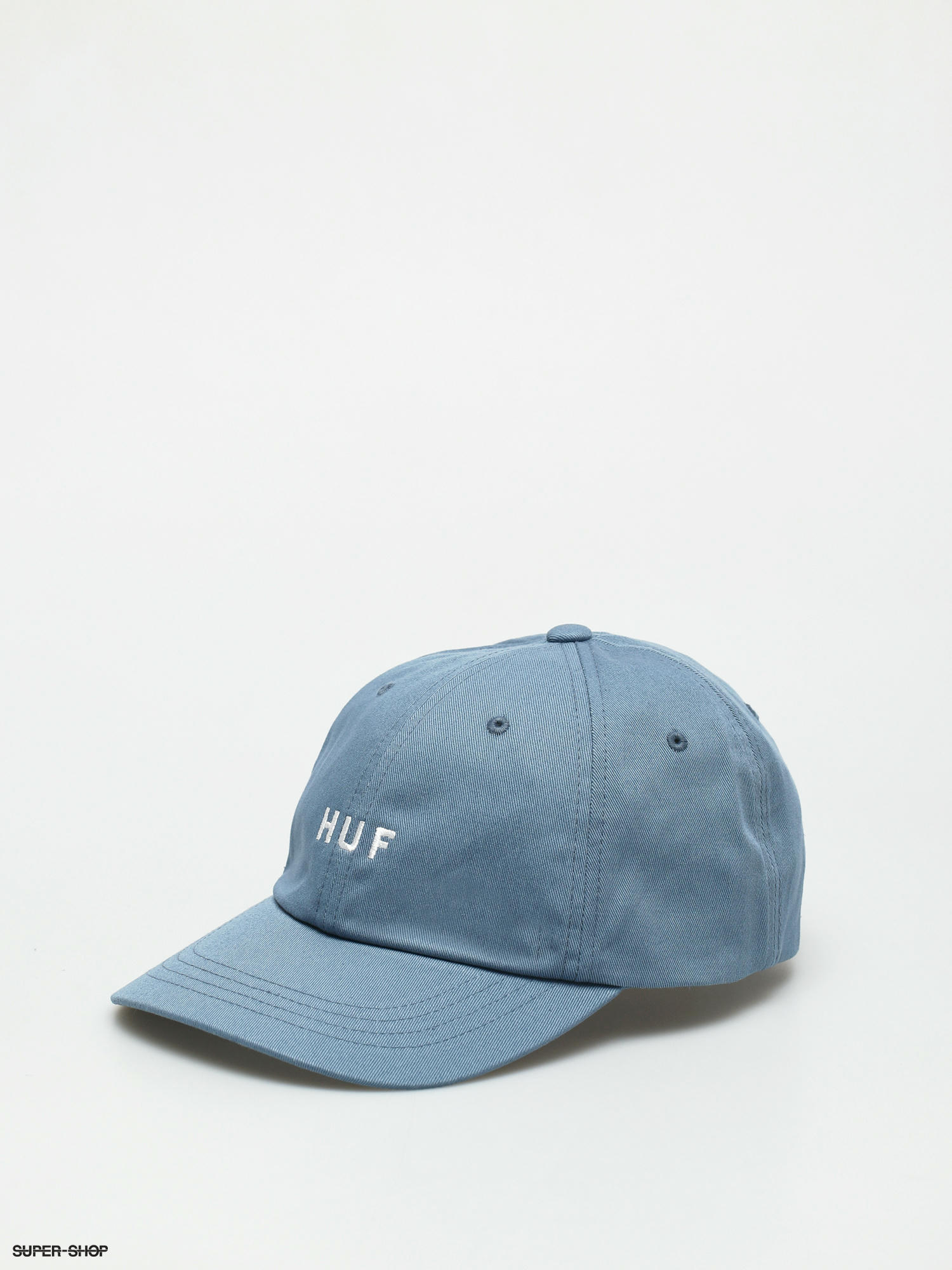 Huf Essentials Logo Light Blue Strapback Hat - One Size - Blue Strapback Hats - Hats at Zumiez