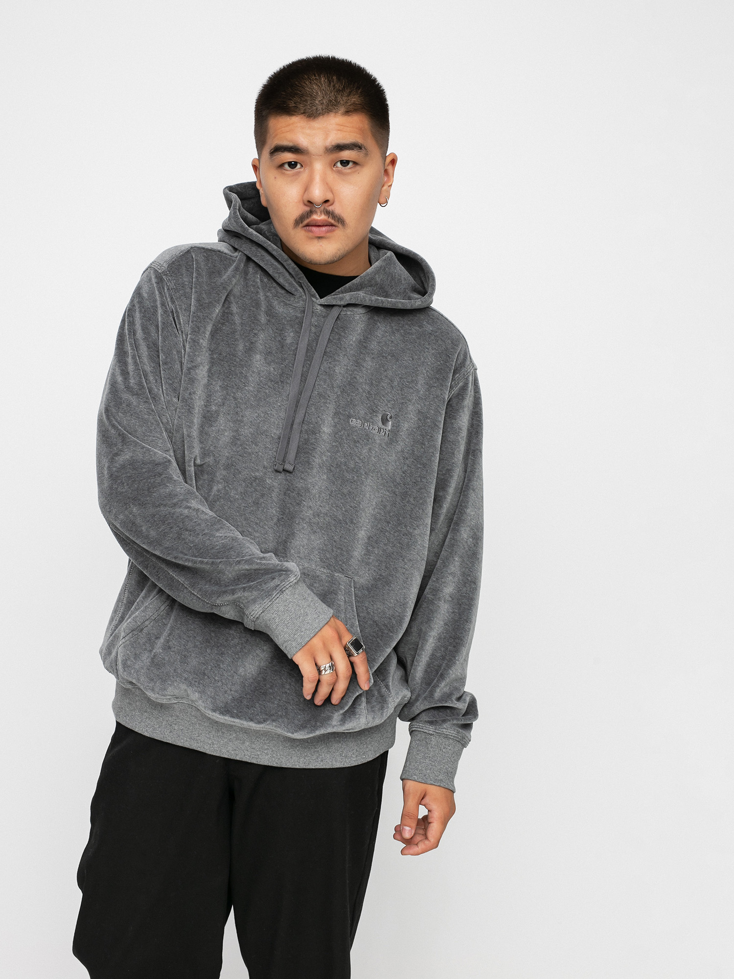Carhartt WIP United Script HD Hoody (dark grey heather)