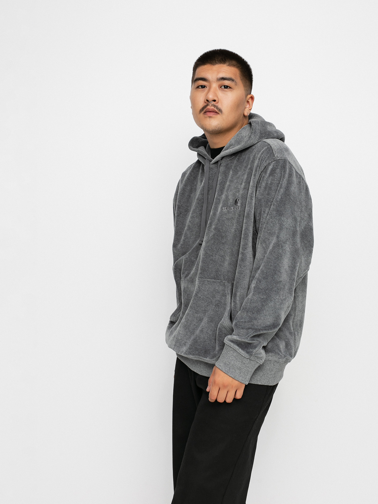 Carhartt WIP United Script HD Hoody (dark grey heather)
