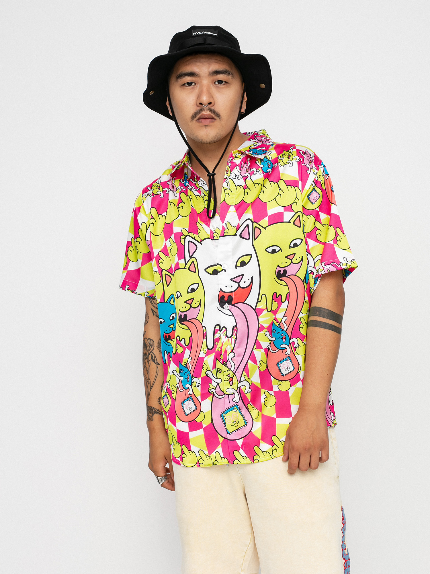 RipNDip Micro Nerm Button Up Shirt - yellow (multi)