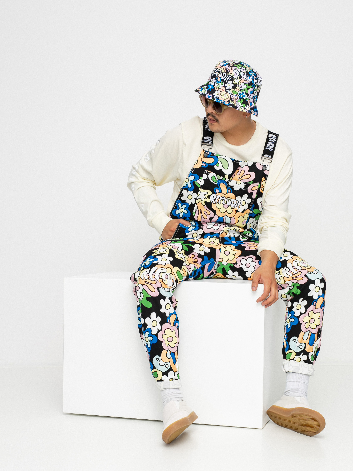 RipNDip Flower Child Overall Pants (multi)