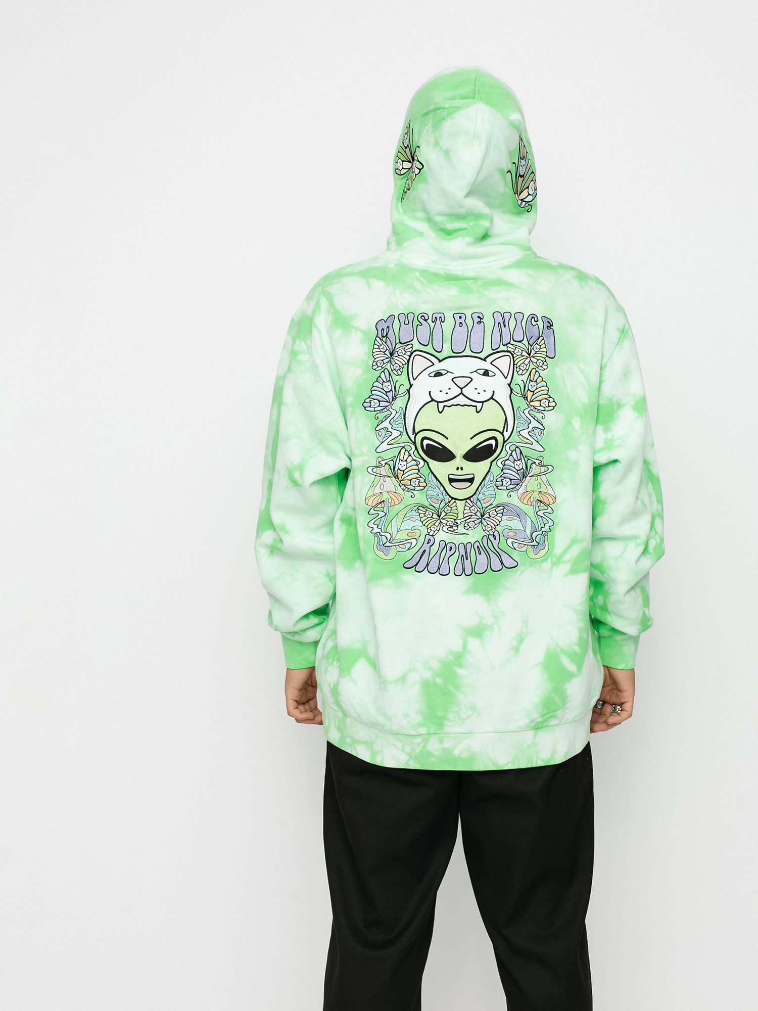 RipNDip Think Factory Embroidered HD Hoodie (mint cloud wash)