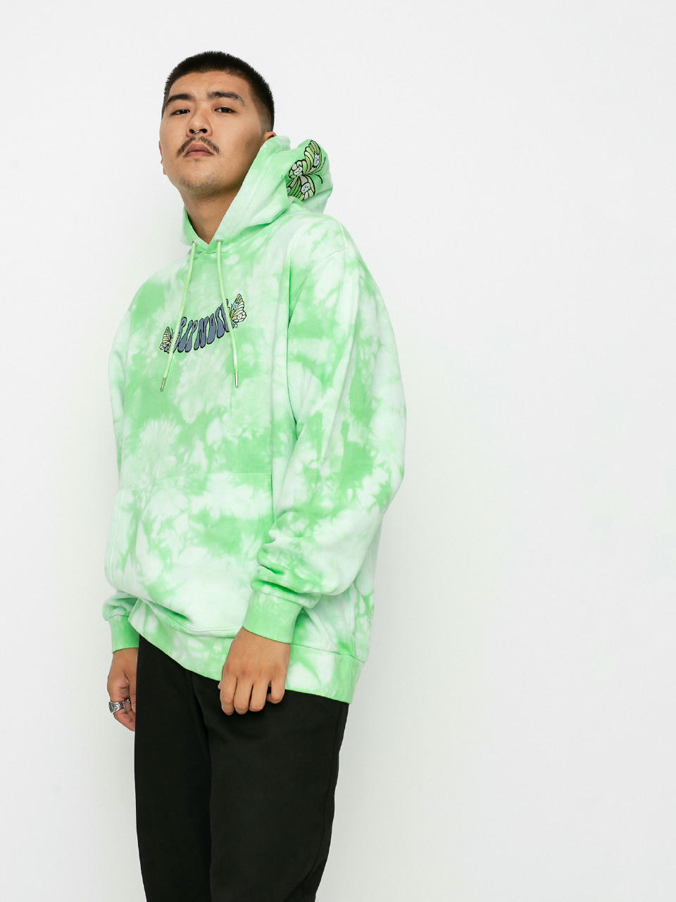 RIPNDIP Cloud 69 Green Tie Dye Long Sleeve T-Shirt