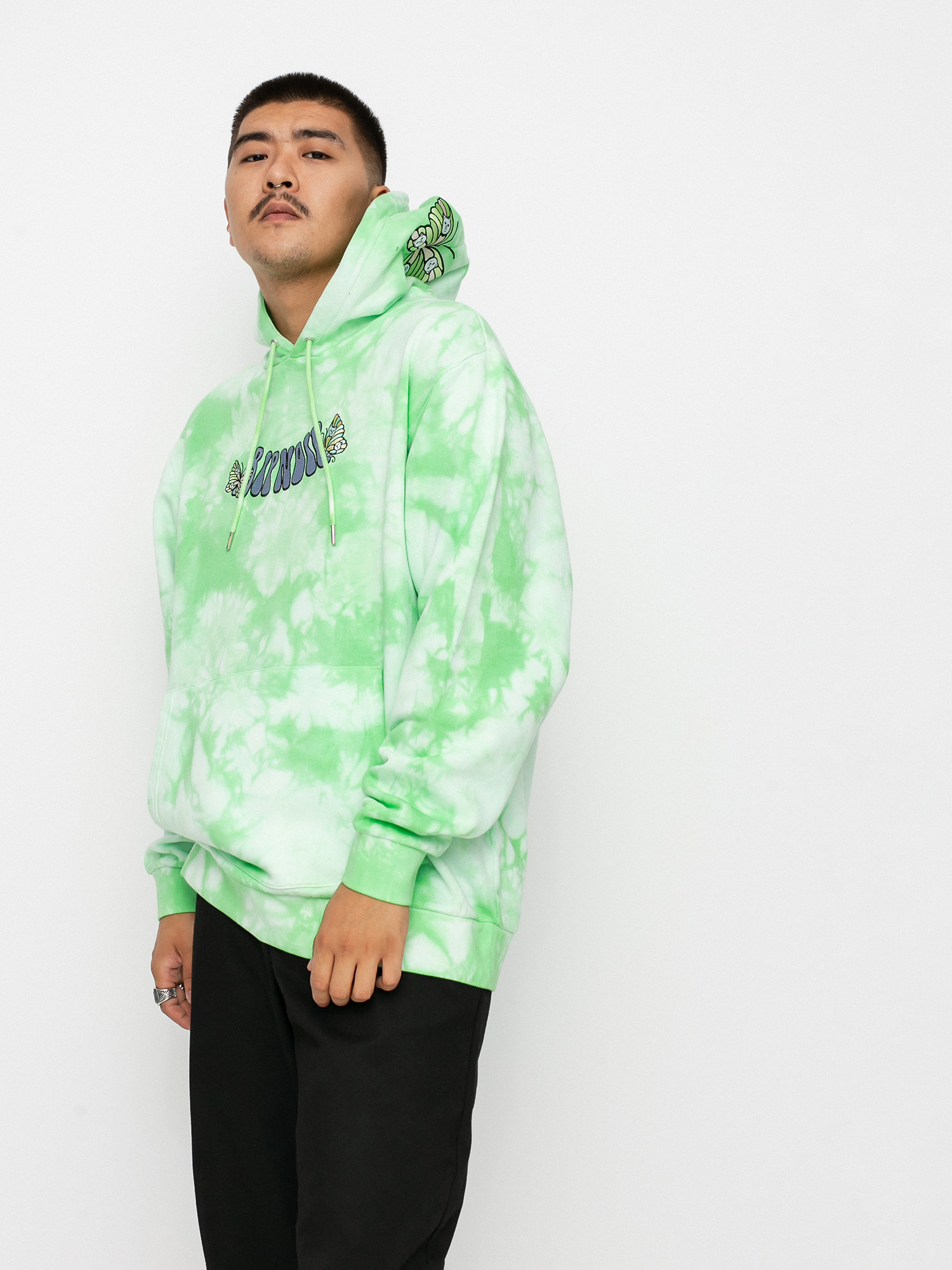RipNDip Think Factory Embroidered HD Hoodie (mint cloud wash)