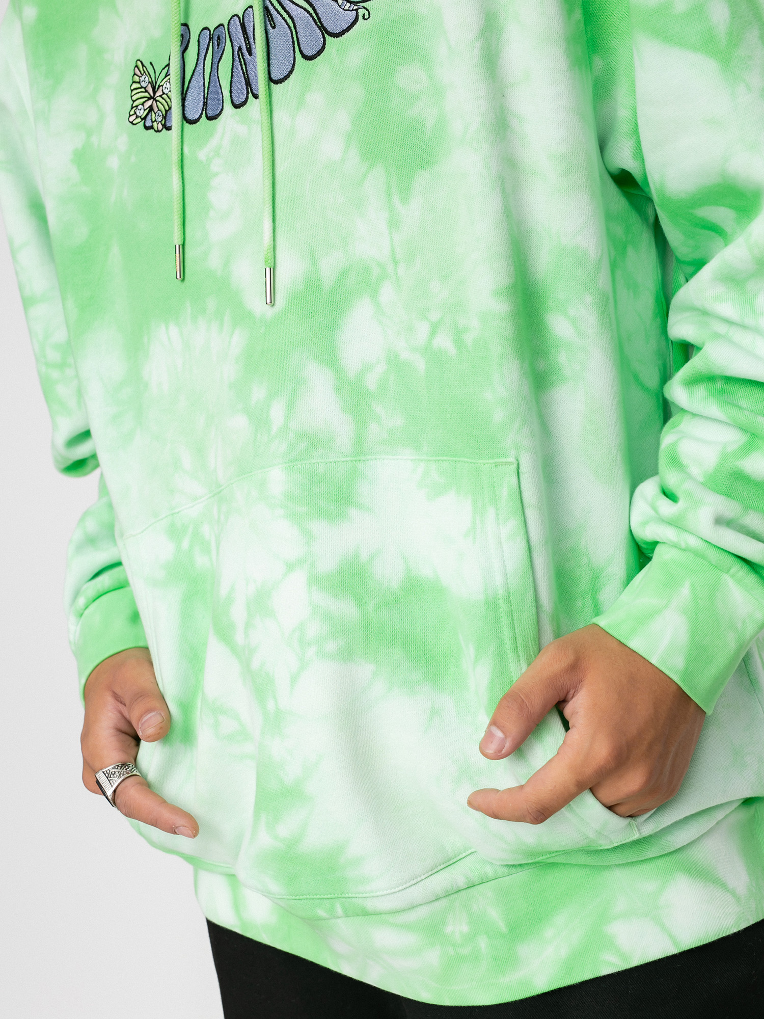 RipNDip Think Factory Embroidered HD Hoodie (mint cloud wash)
