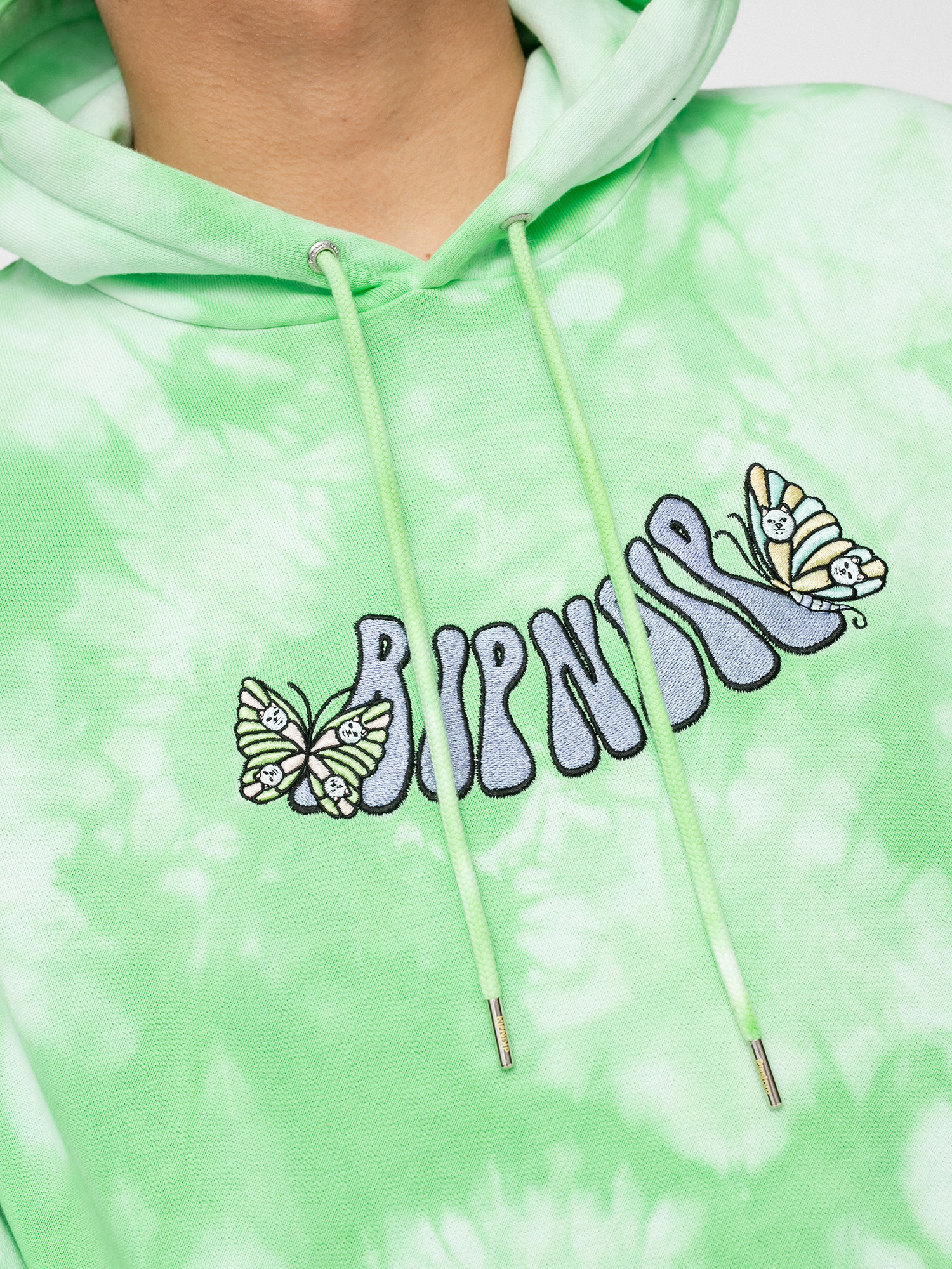 RipNDip Think Factory Embroidered HD Hoodie (mint cloud wash)