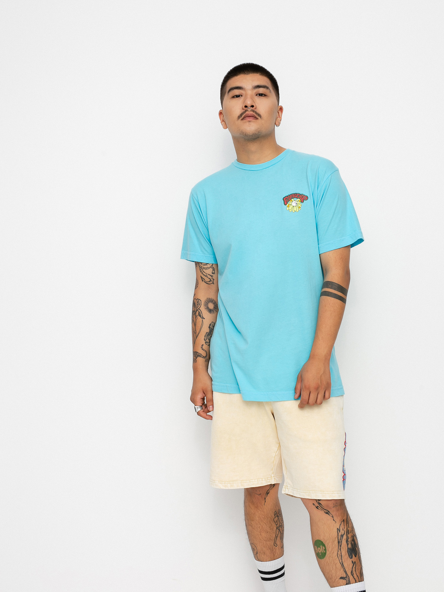 RipNDip Flower Power T-shirt (baby blue)