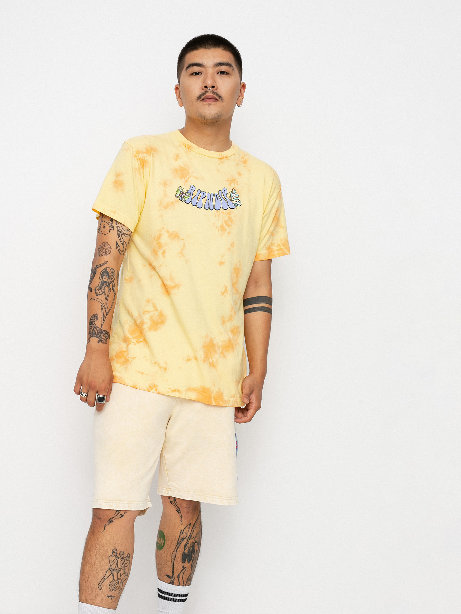 RipNDip Think Factory T-shirt (gold/orange cloud wash)