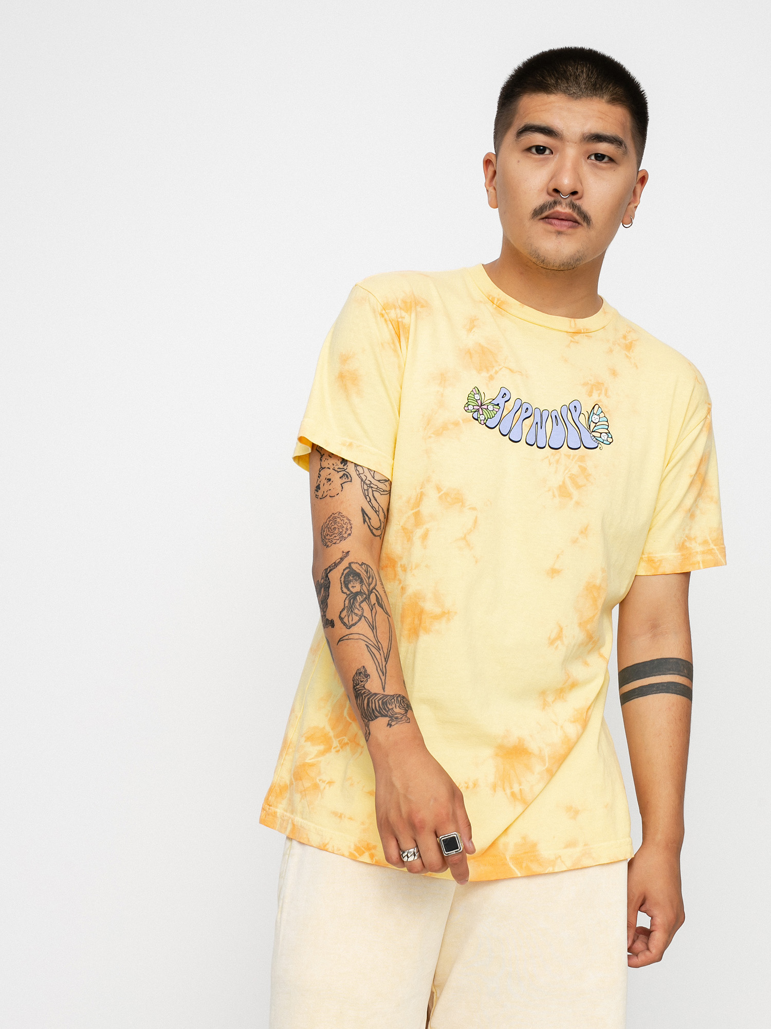 RipNDip Think Factory T-shirt (gold/orange cloud wash)