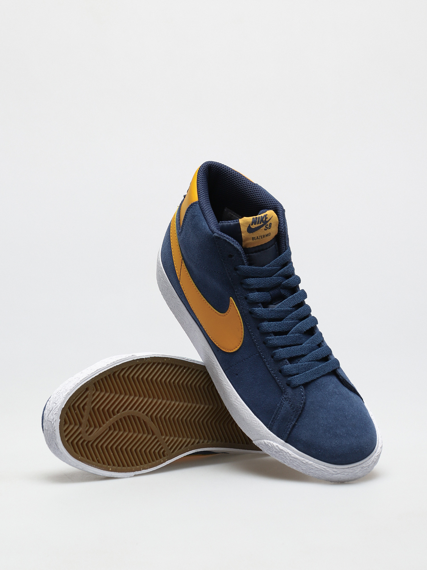 Nike SB Zoom Blazer Mid Shoes (navy/university gold navy white)