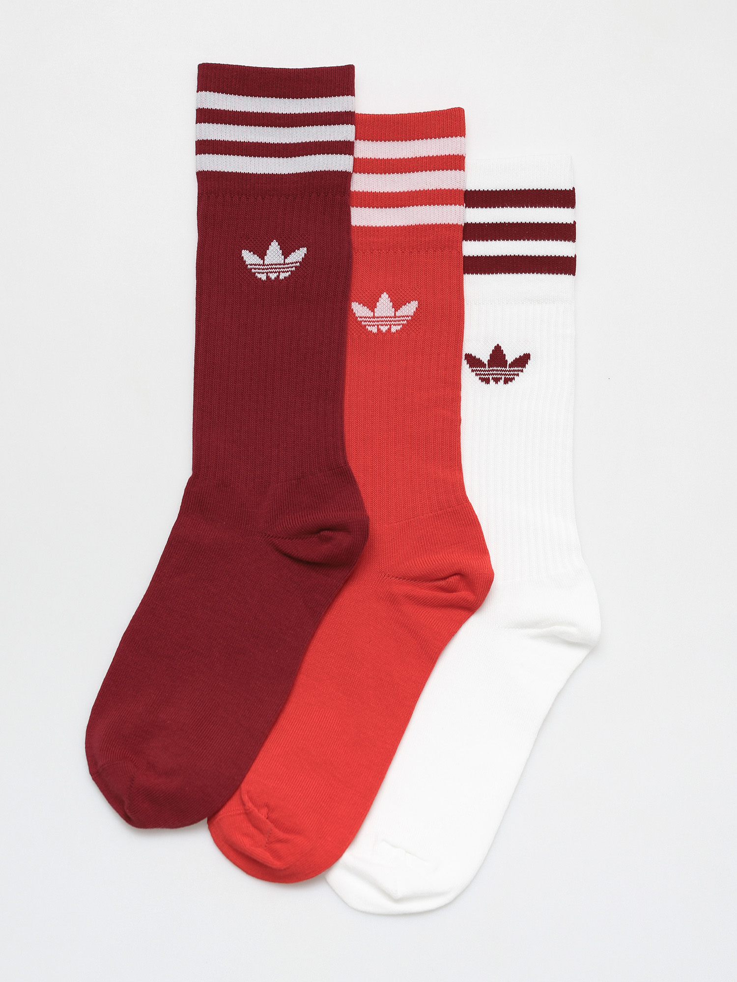 adidas Originals Solid Crew Socken (white/cburgu/red)