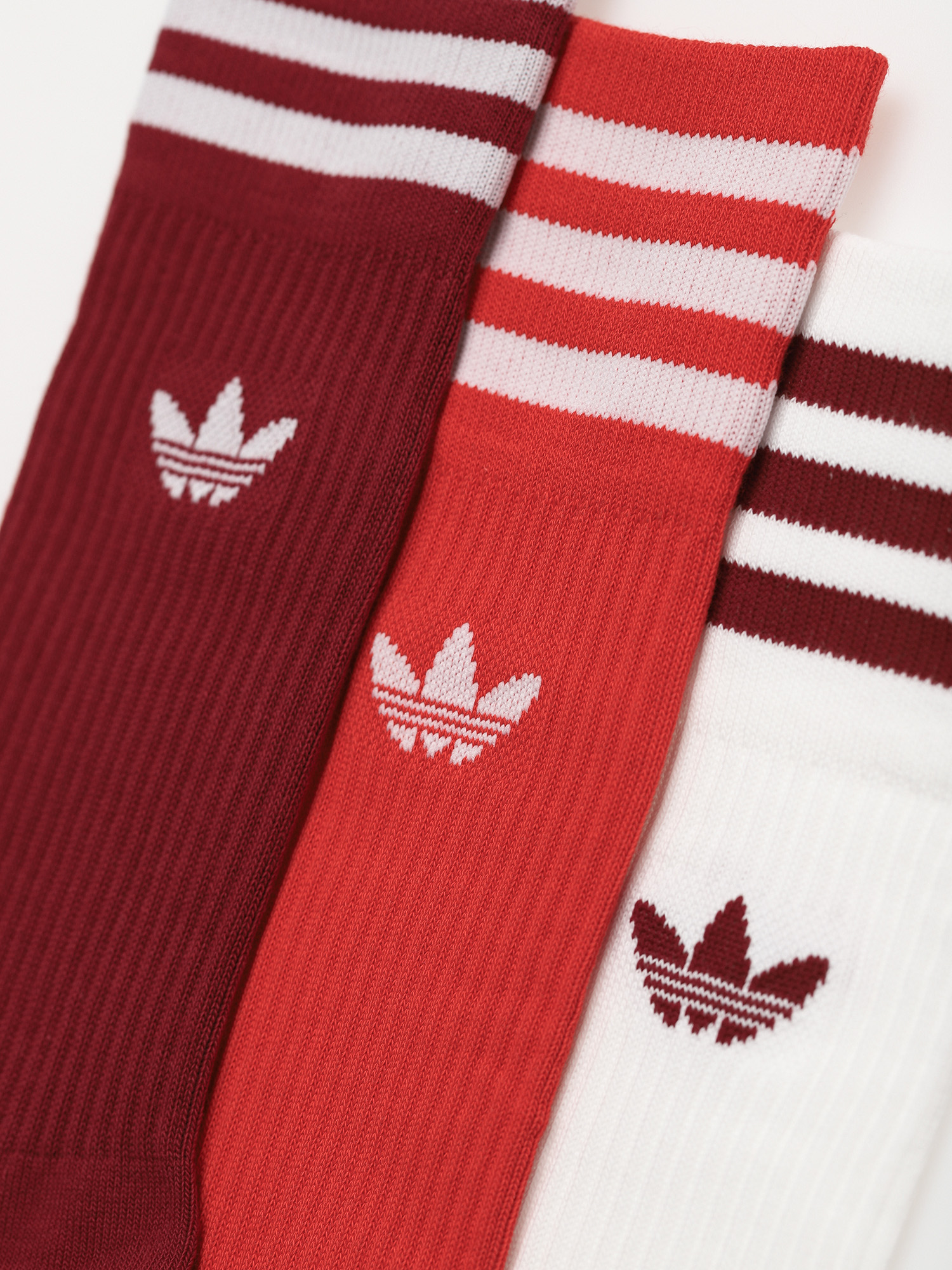adidas Originals Solid Crew Socken (white/cburgu/red)