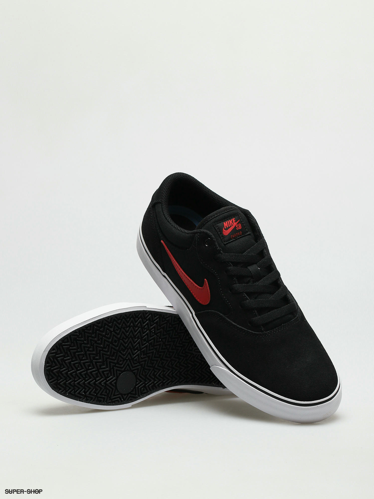 Nike sb chron slr sale black & red shoes