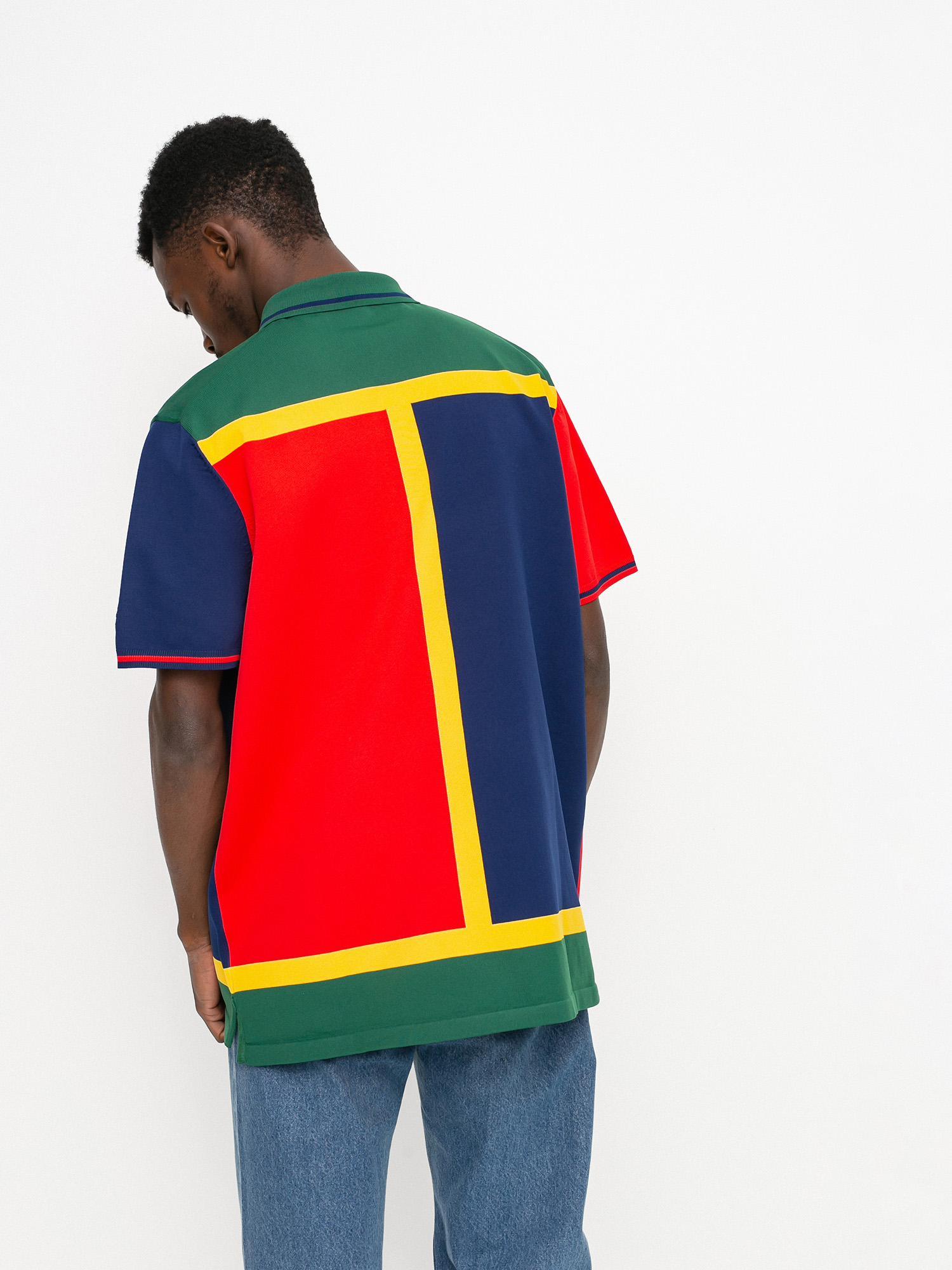 Nike SB SB Court Polo t-shirt (binary blue/university red/binary blue)
