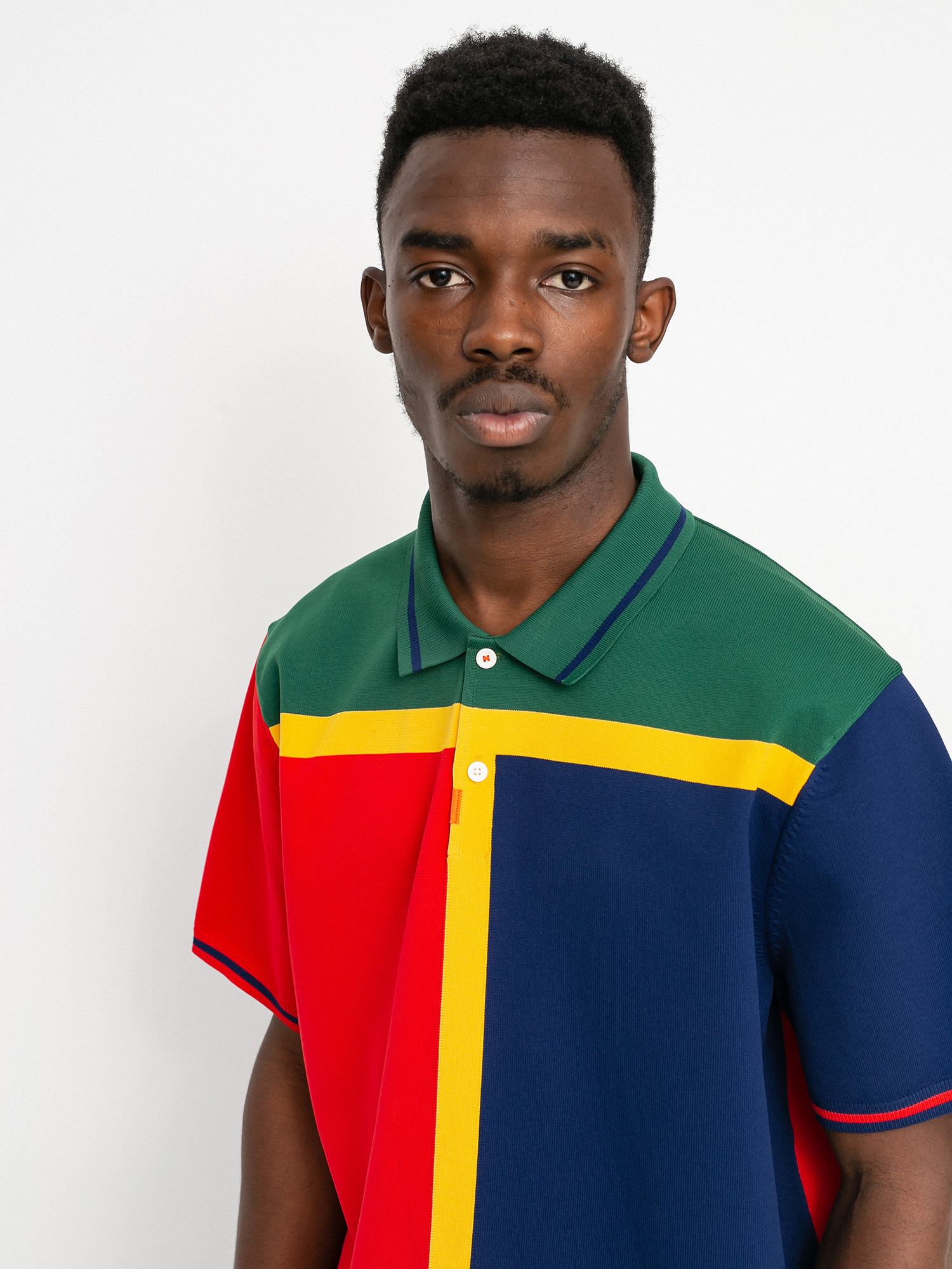 Nike SB SB Court Polo t-shirt (binary blue/university red/binary blue)