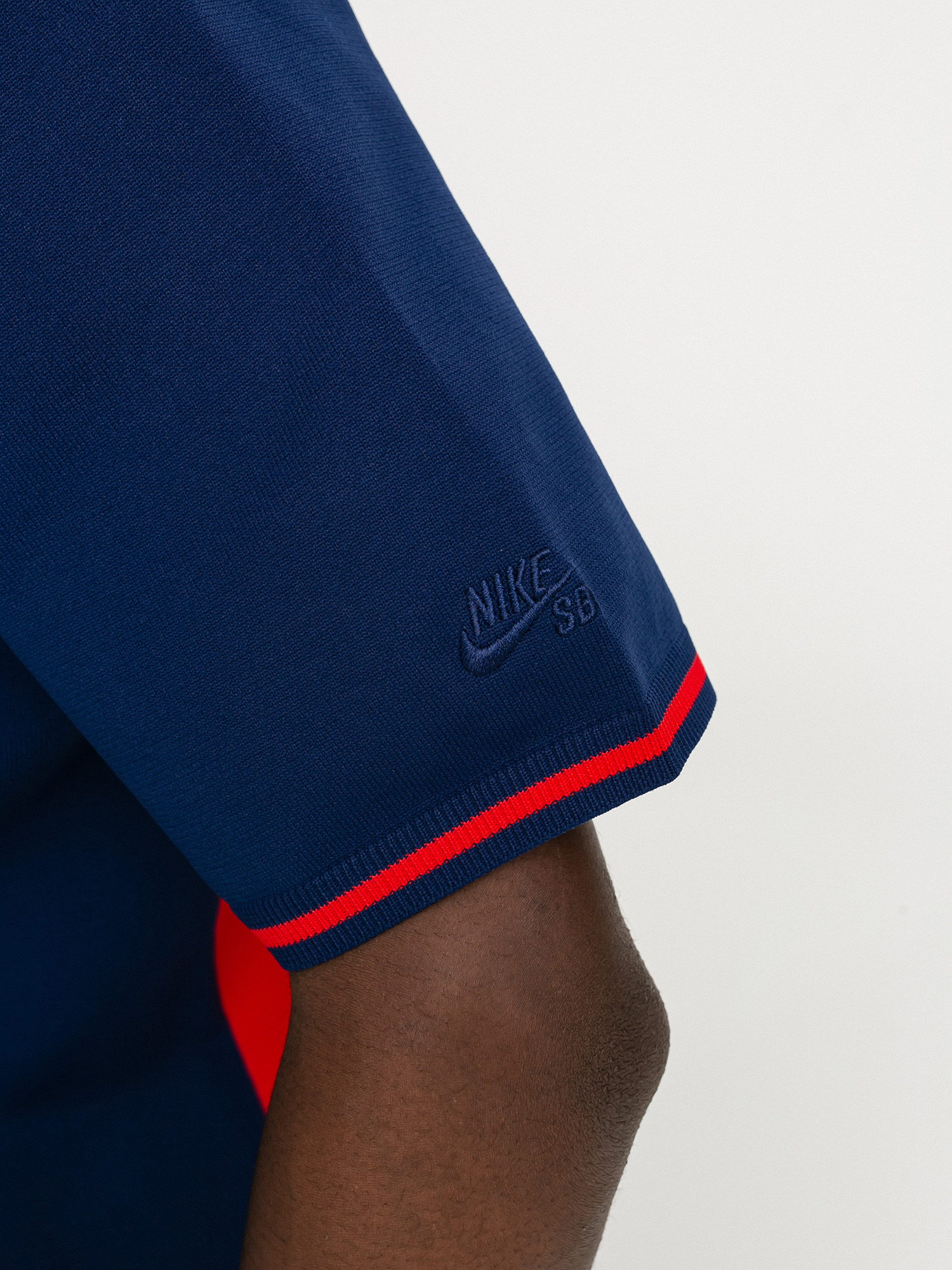 Nike SB SB Court Polo t-shirt (binary blue/university red/binary blue)