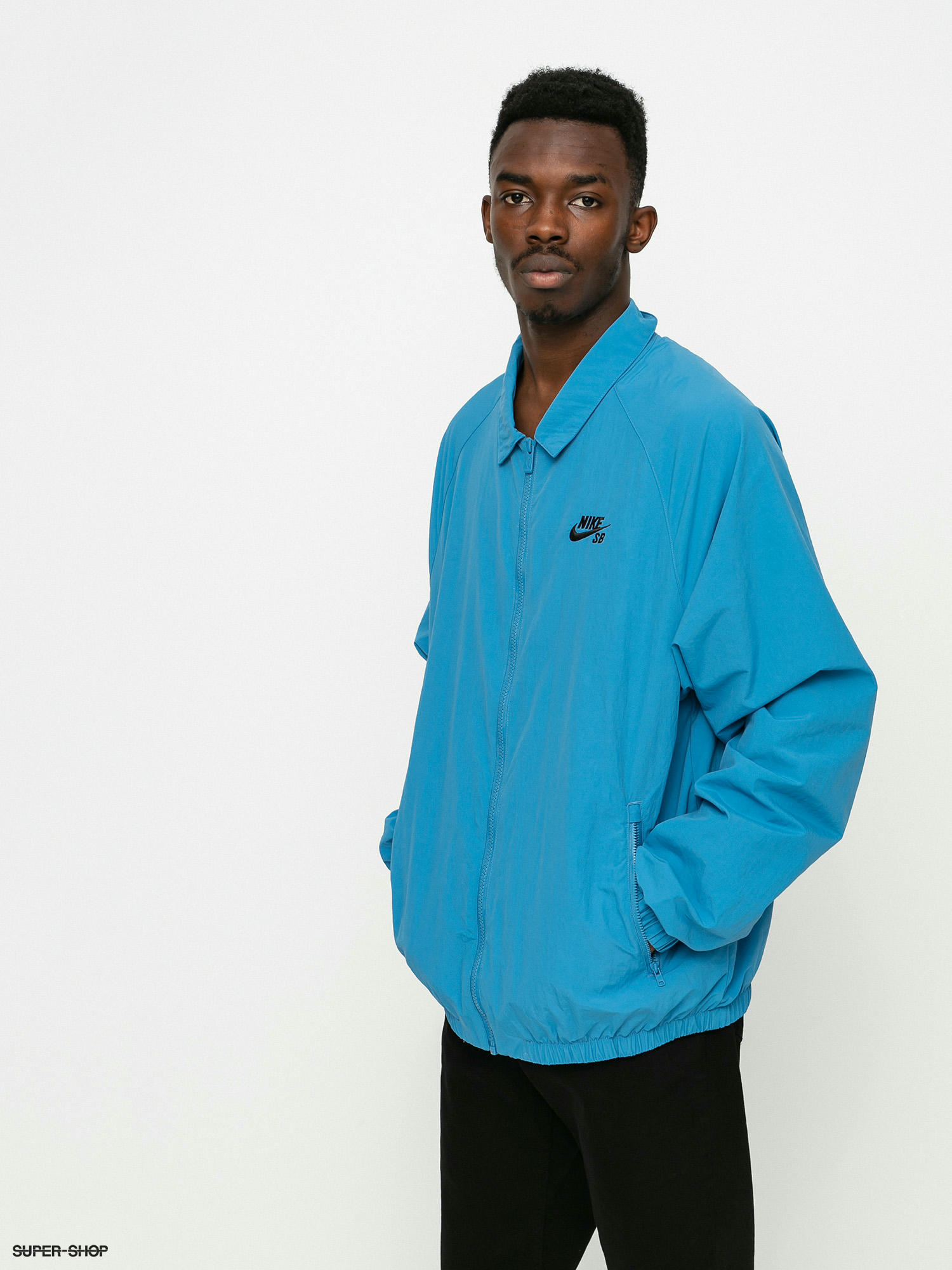 Nike windbreaker blue clearance black