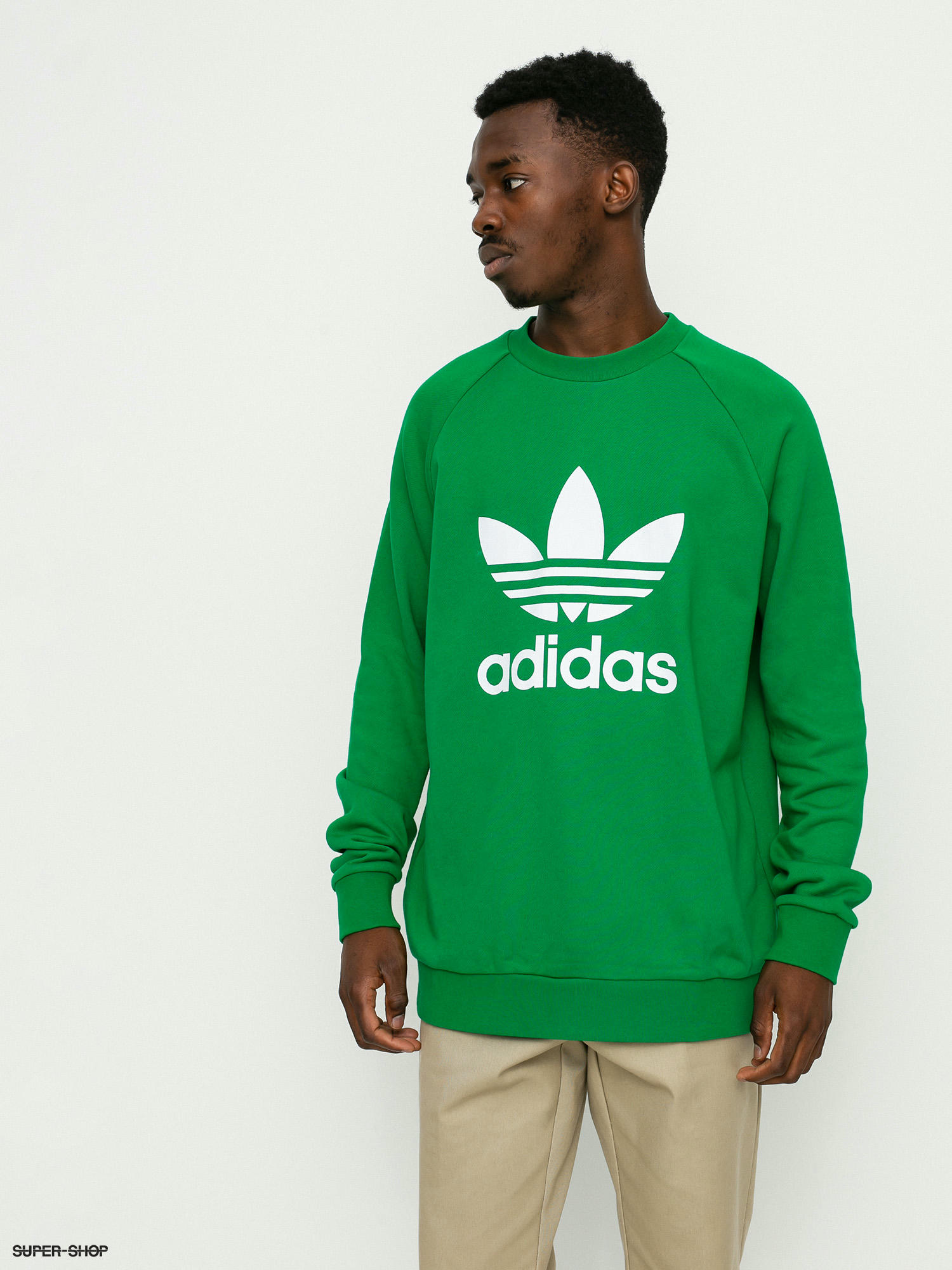 adidas crew neck green