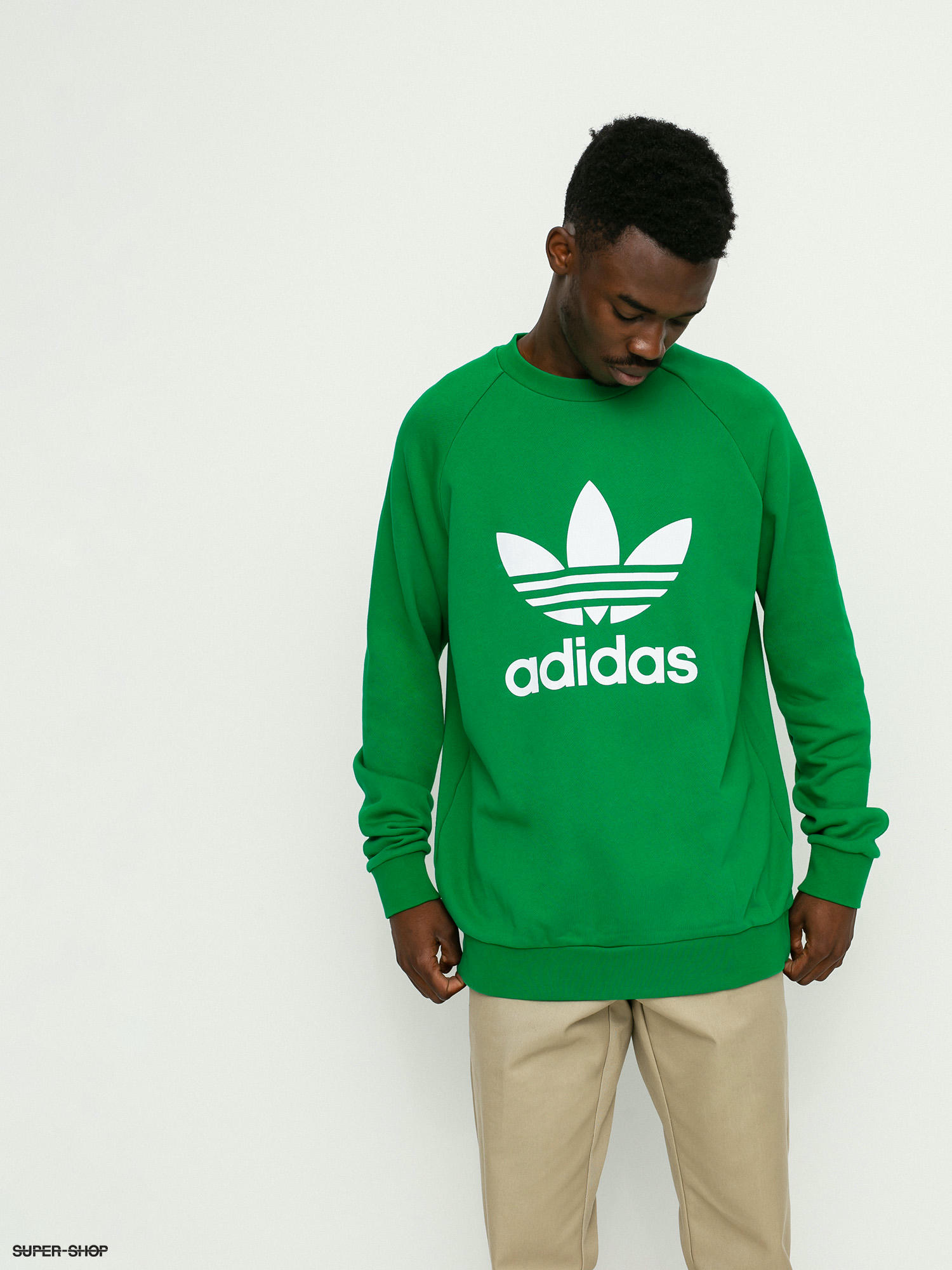 adidas originals trefoil hoodie green