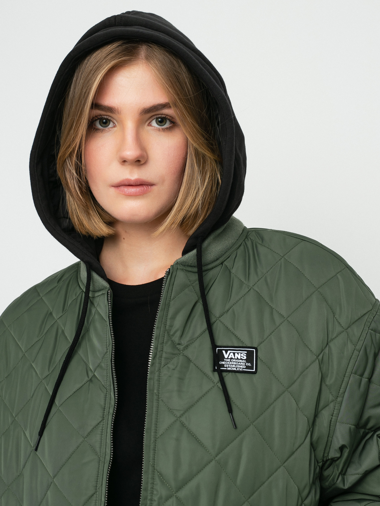 Vans Boom Boom 66 Hood Bomber Jacket Wmn green (thyme)